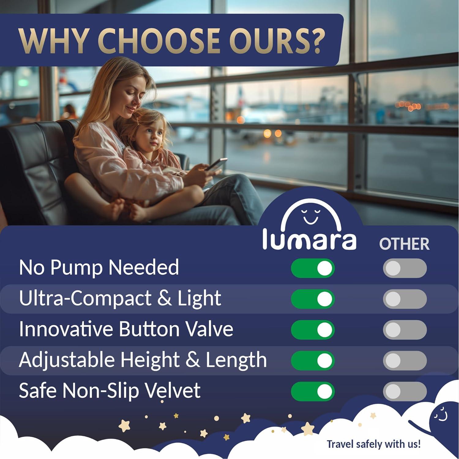 Cama inflable para niños LUMARA modelo AB-S-BL - Azul