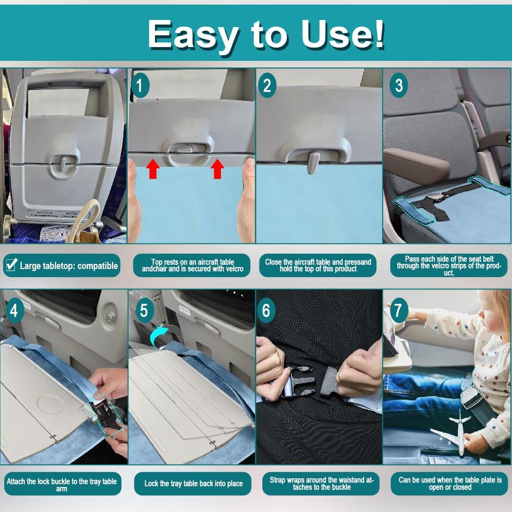 Cama de avión portátil Jaxbo para bebés 1-12 meses, reposapiés