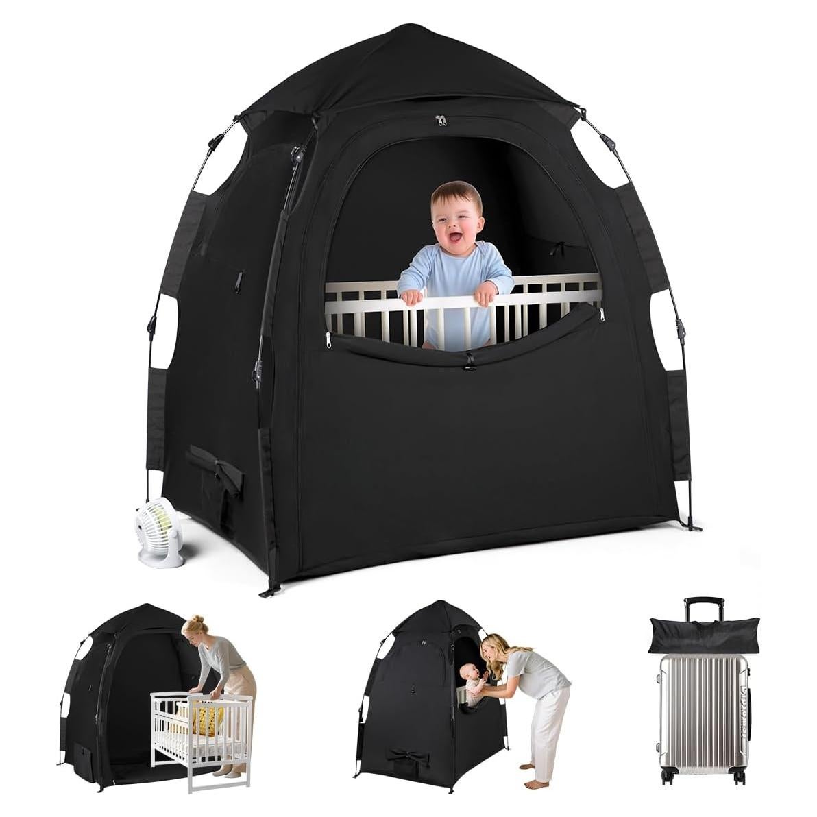 Carpa de Oscurecimiento WANRU para Pack and Play 88.9x129.5cm