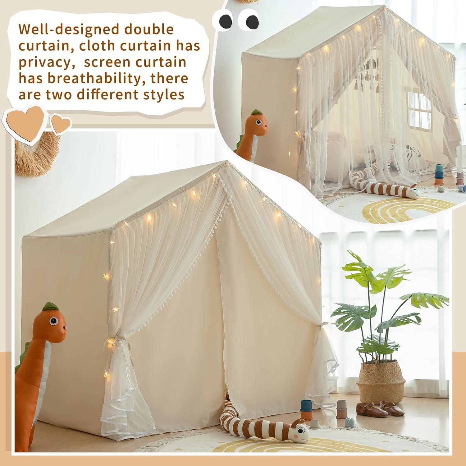 Tienda de Juego para Niños Sherilyn con Alfombra Acolchada 145x90cm