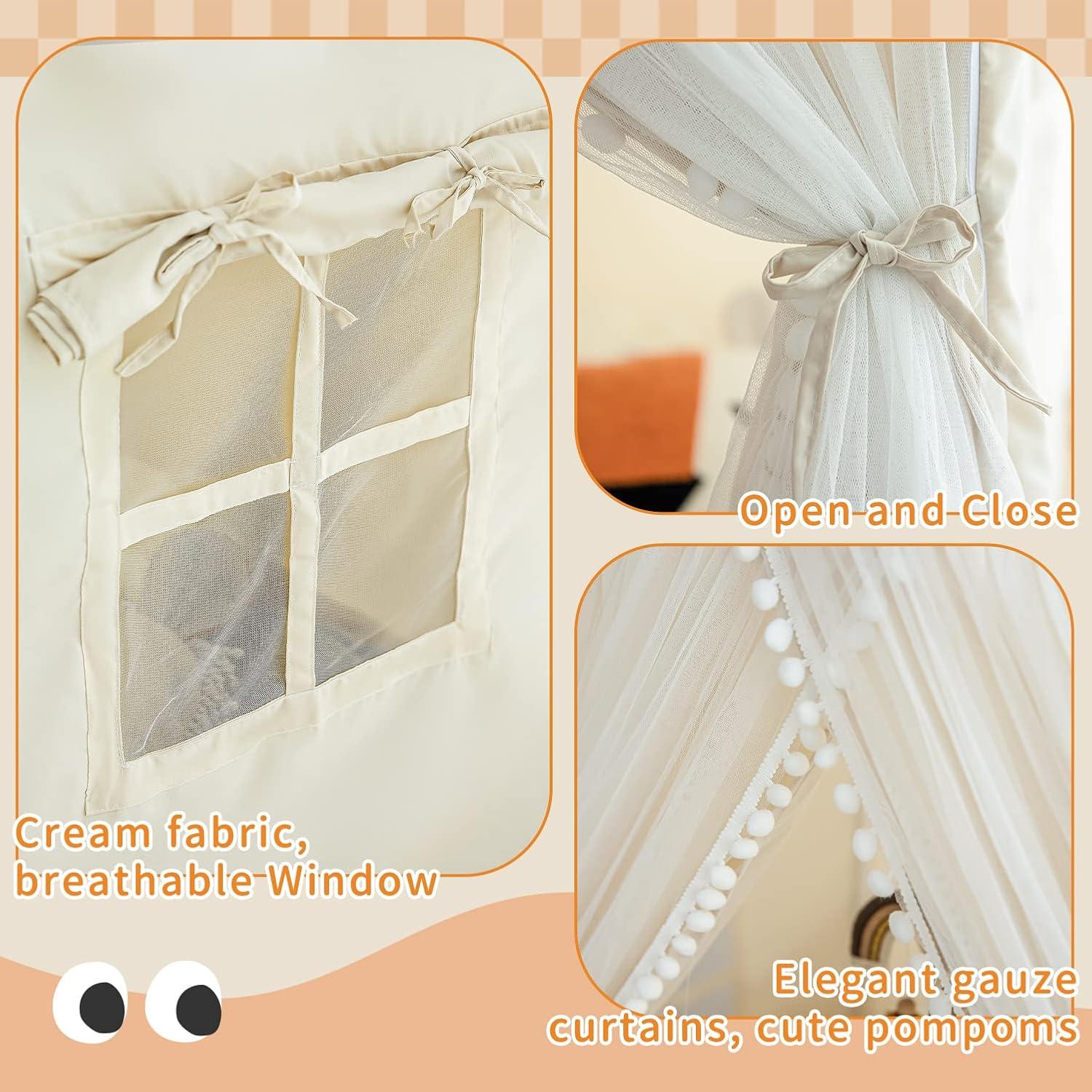 Tienda de Juego para Niños Sherilyn con Alfombra Acolchada 145x90cm