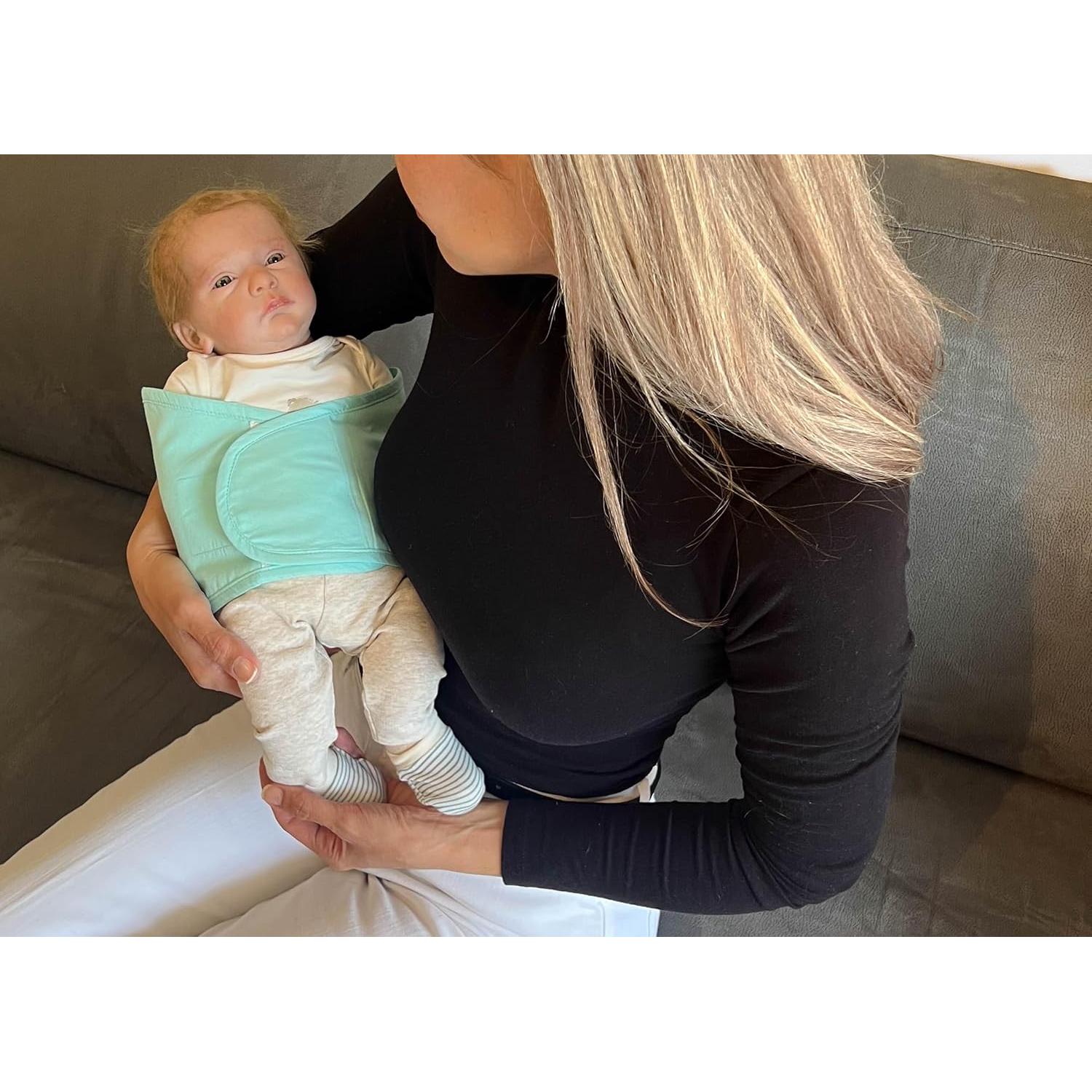 Swaddle de Brazos Bebé Bebon Grande Algodón Suave Gris