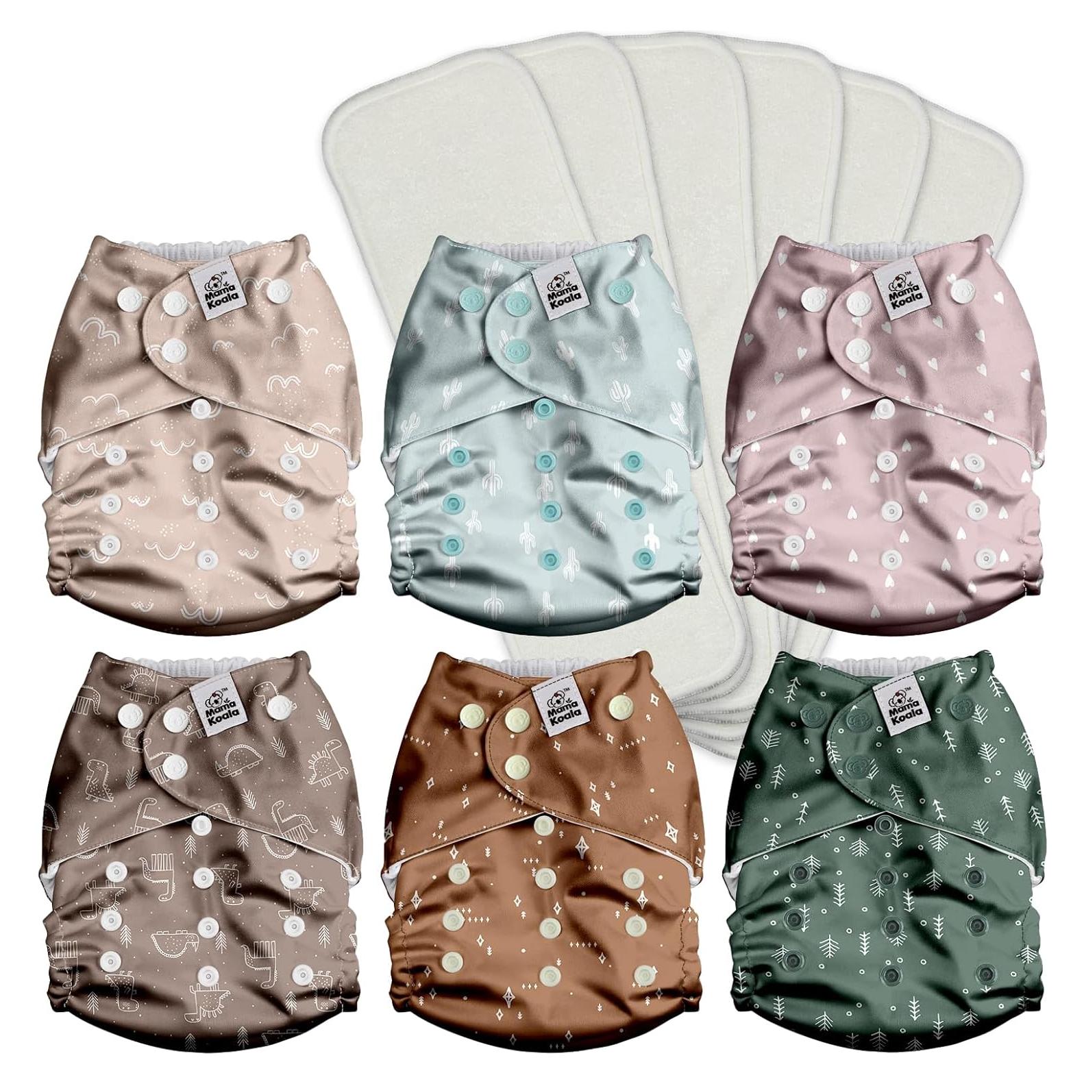 Paquete de 6 Pañales de Tela Pocket Mama Koala Neutros