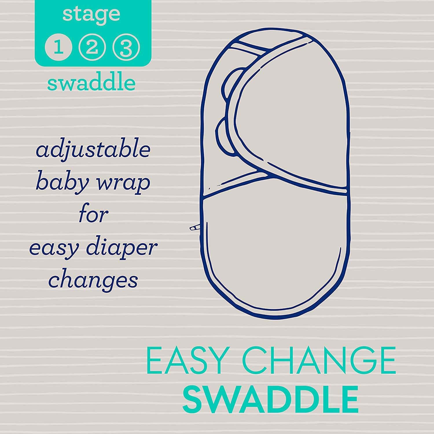 SwaddleMe Luxe Easy Change Swaddle Elefante 0-3 meses