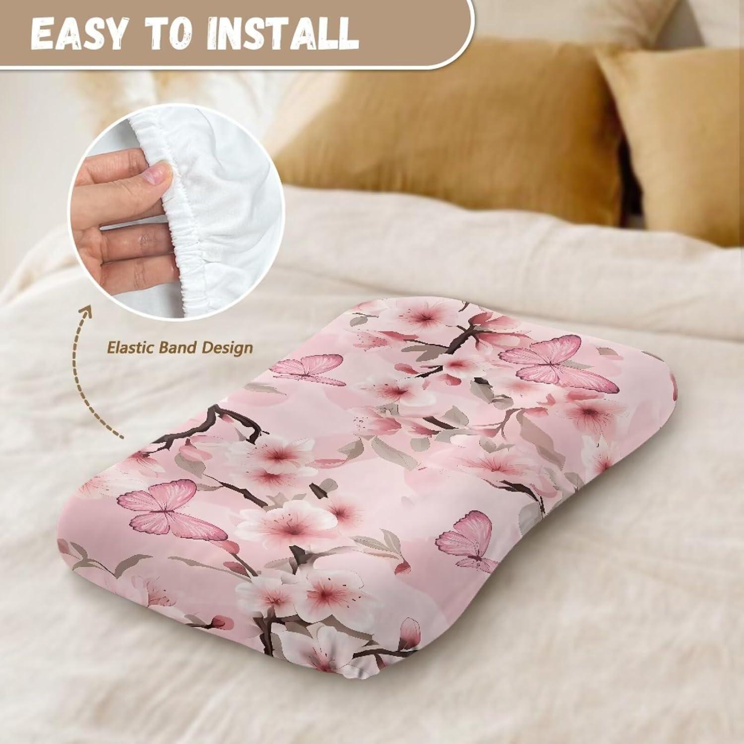 Funda de Almohada para Bebé Mariposa Flor Snuggle Me 80x54cm