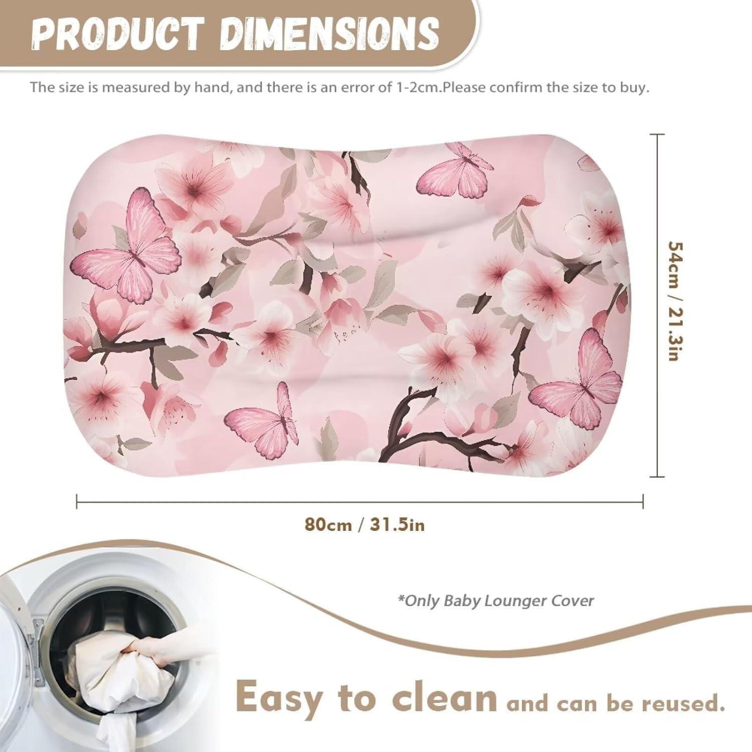 Funda de Almohada para Bebé Mariposa Flor Snuggle Me 80x54cm