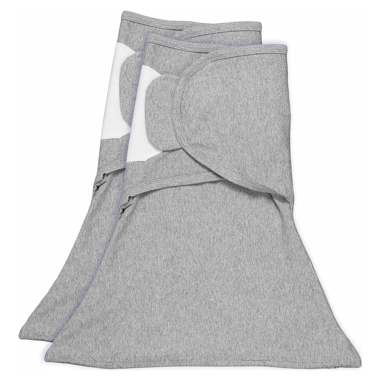 SleepingBaby Zippy Swaddle Manta Envueltos Bebés 2 Pzas Gris