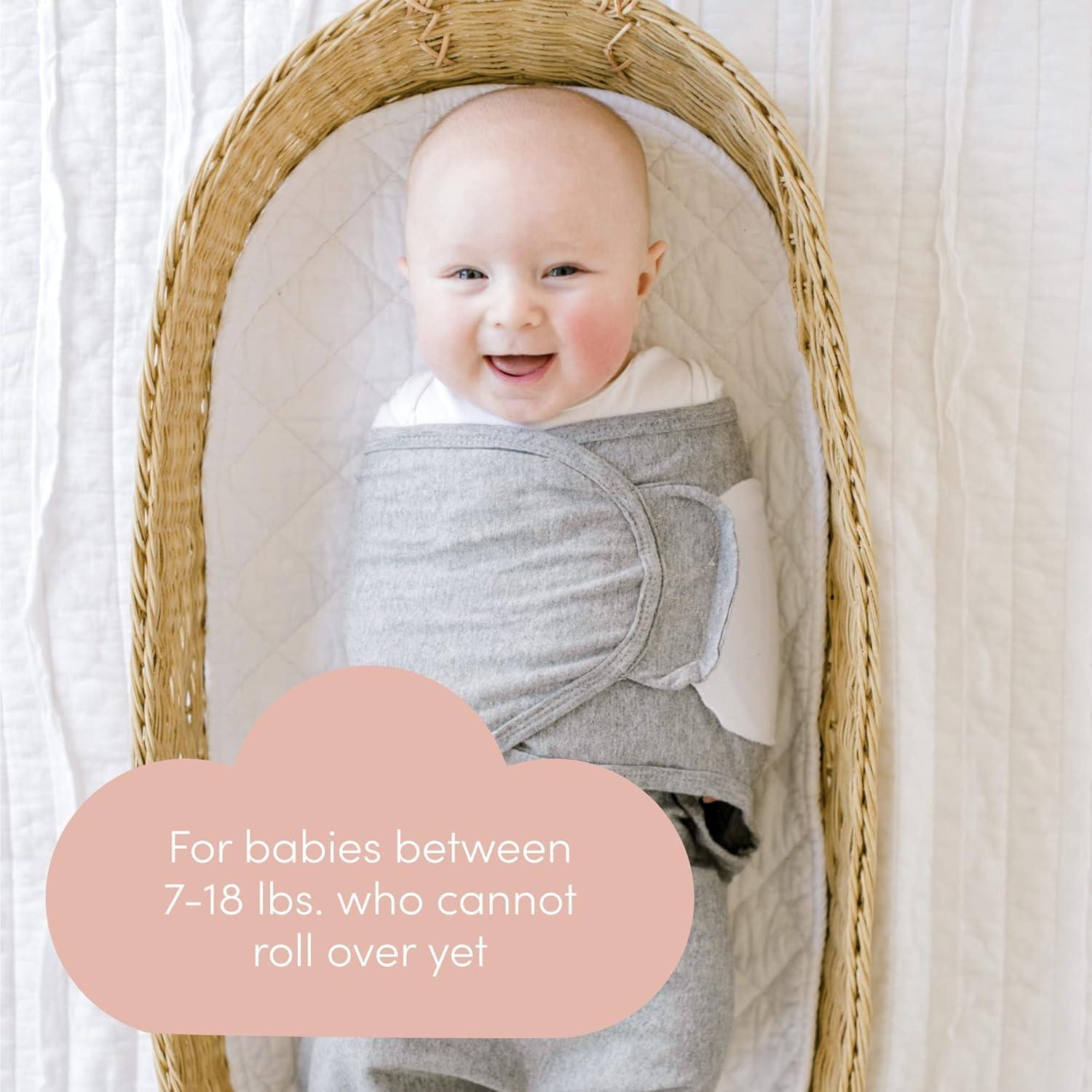 SleepingBaby Zippy Swaddle Manta Envueltos Bebés 2 Pzas Gris