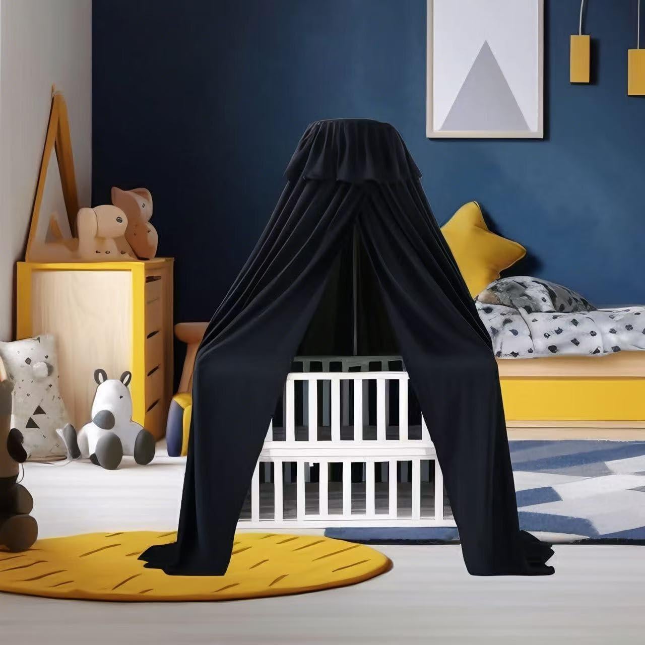 Cubierta de Red para Cuna Negra - Dosel Oscurecedor 200x79 cm