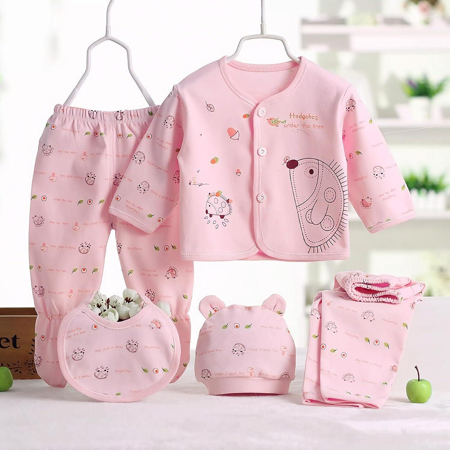 Conjunto de Ropa para Bebés Unisex 5 Piezas 0-3 Meses