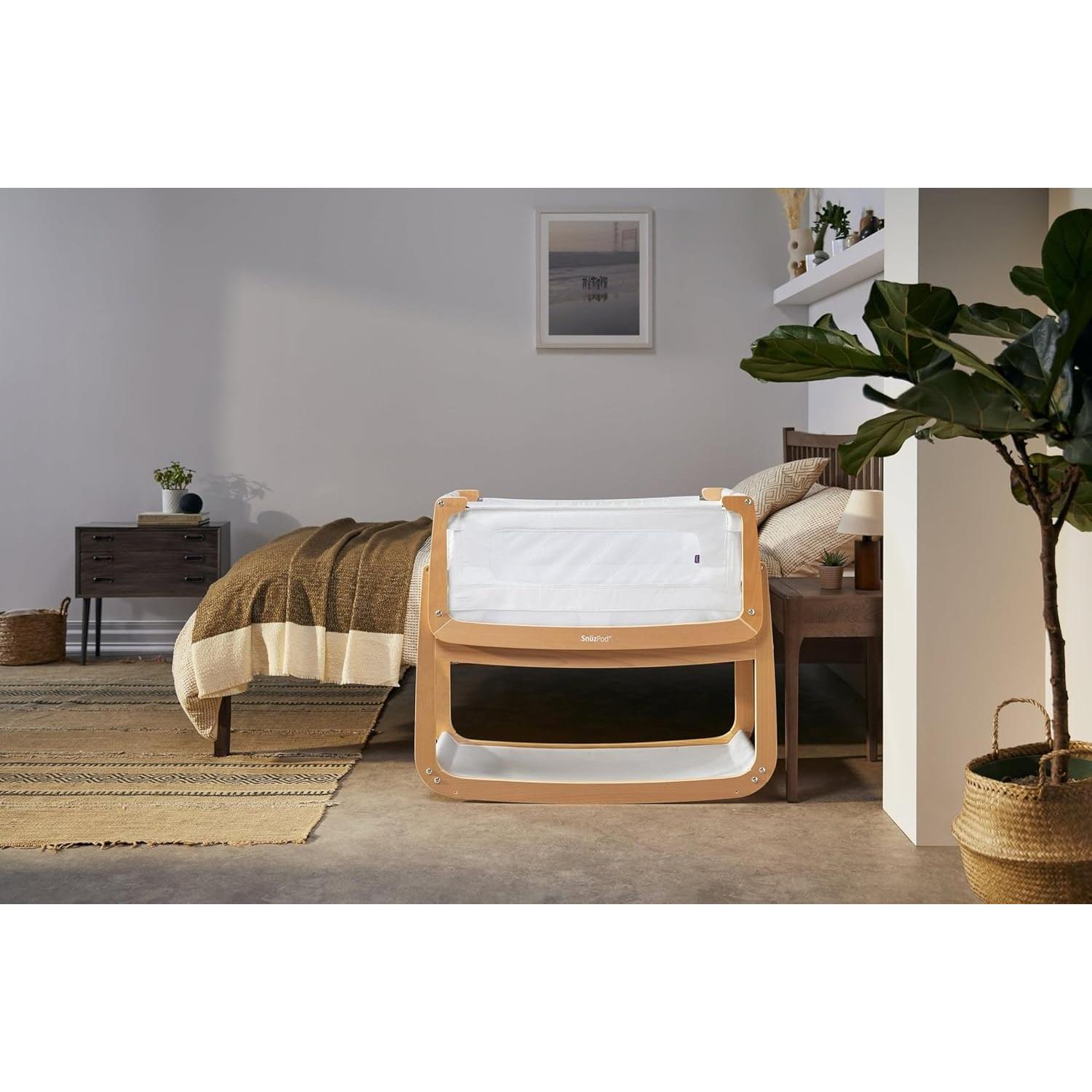 Cuna Mecedora SnuzPod 4 Natural - Cuna Portátil 100x49 cm