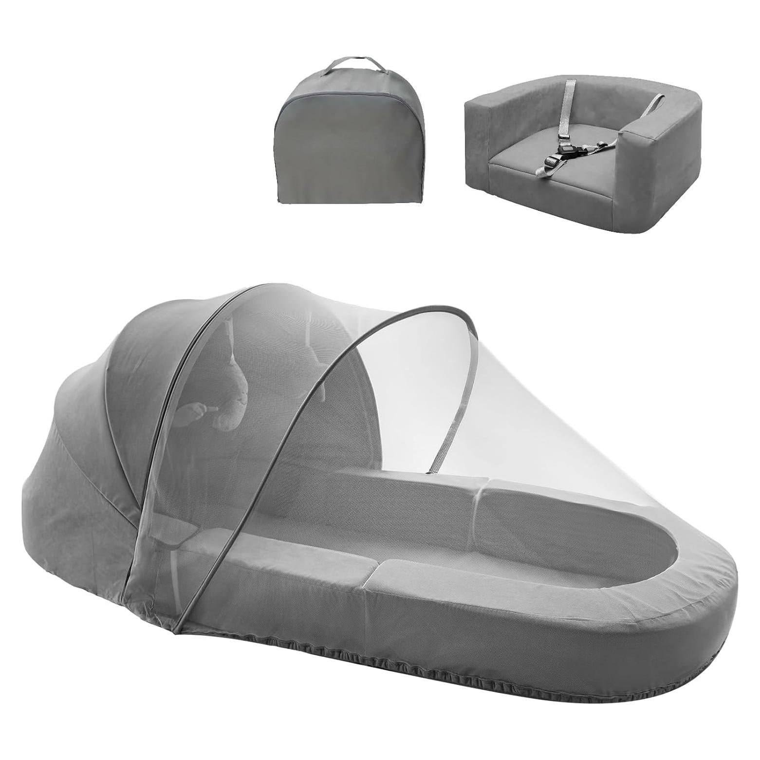Cama y Sofá de Viaje Portátil Cutebeams Tamaño S Gris