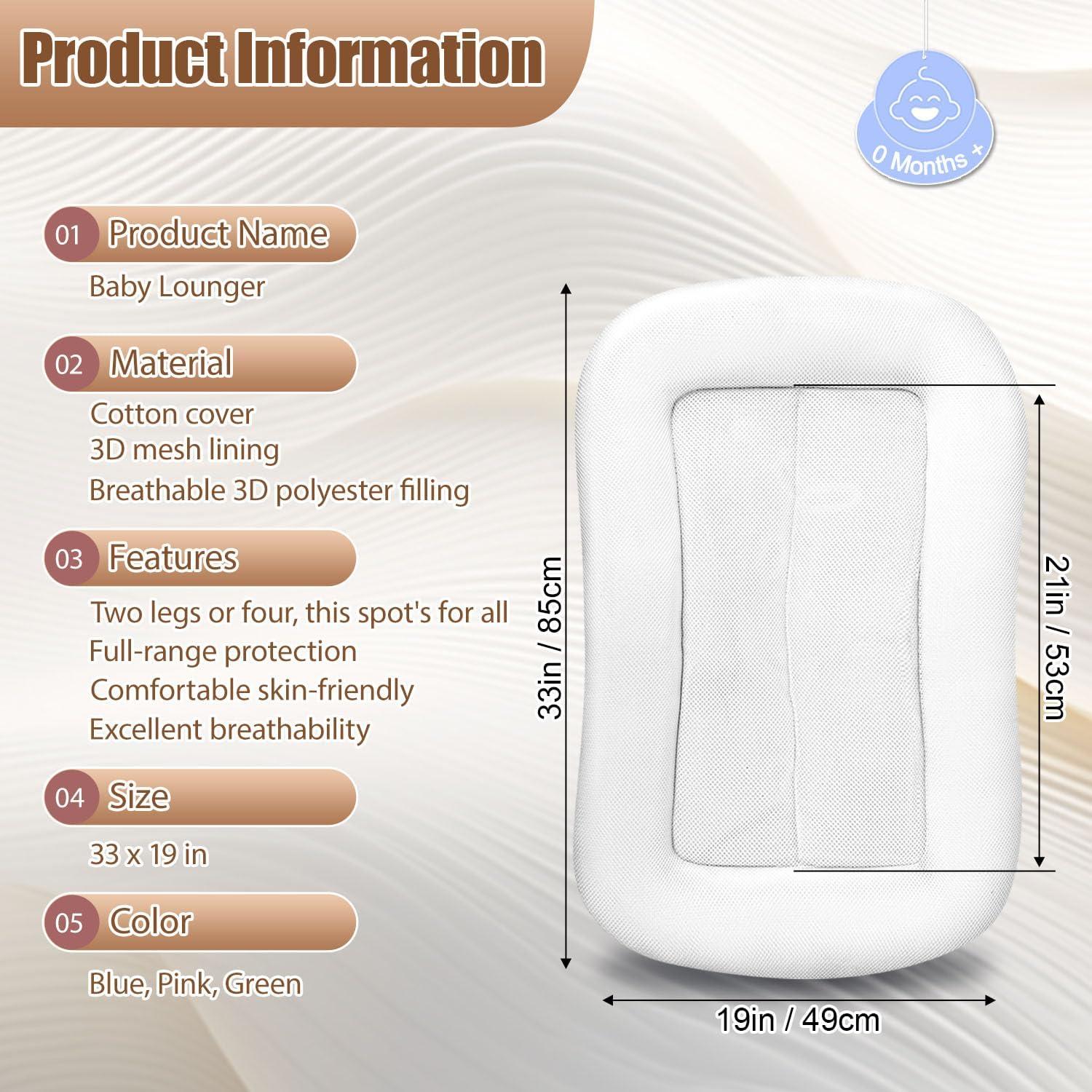 Cojín para Bebés Veayiik Verde - Recién Nacidos, Juego y Actividad