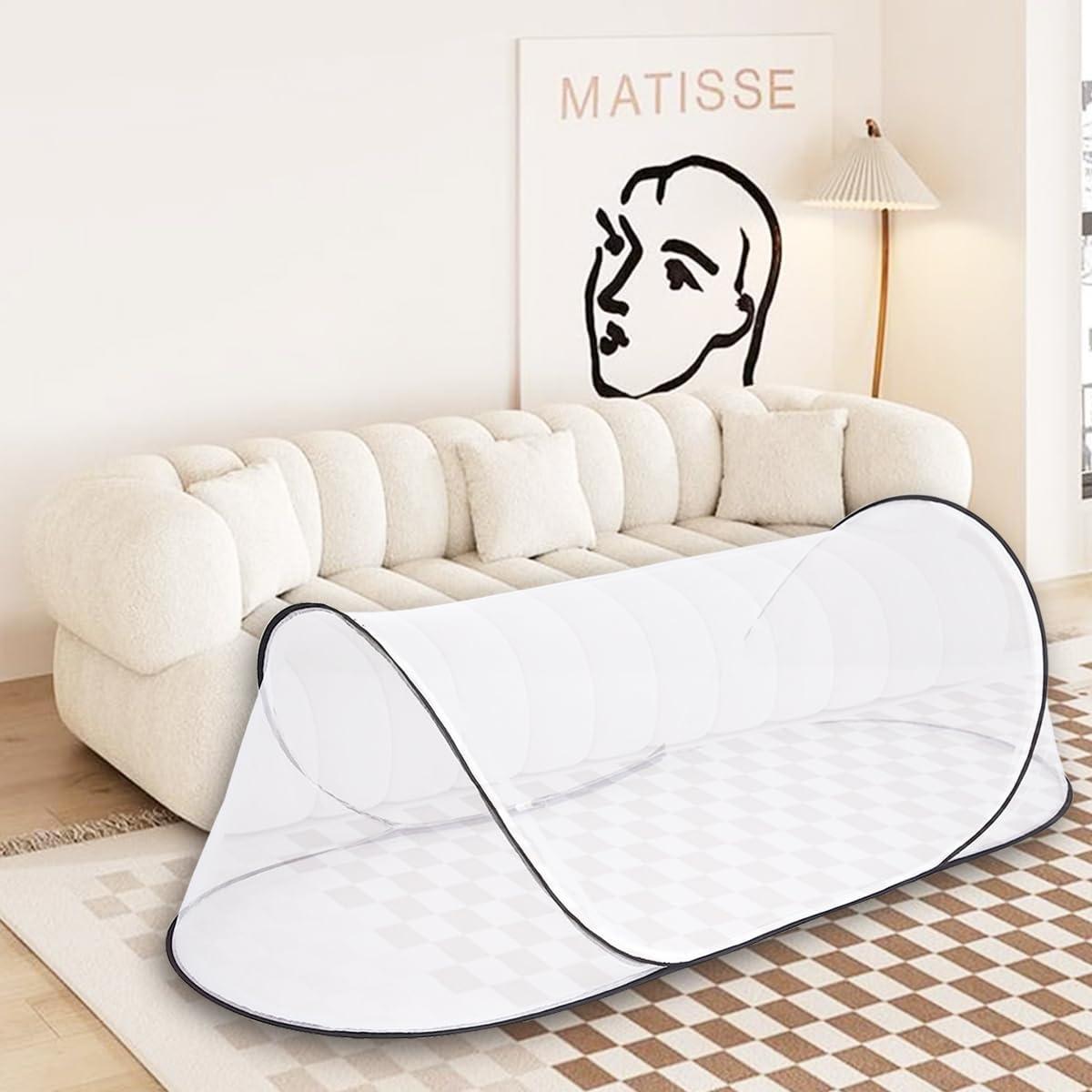 Carpa Mosquito Plegable Akiky Blanca 198x79x56cm para Camping