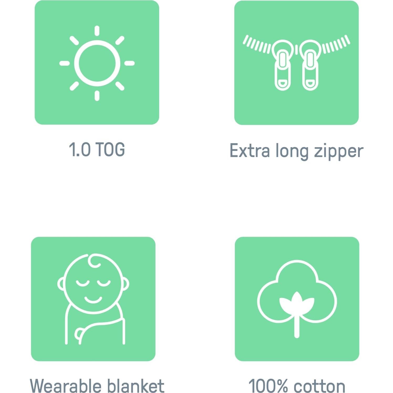 Saco de Sueño Ingenuity 3-18 Meses 100% Algodón 1.0 TOG