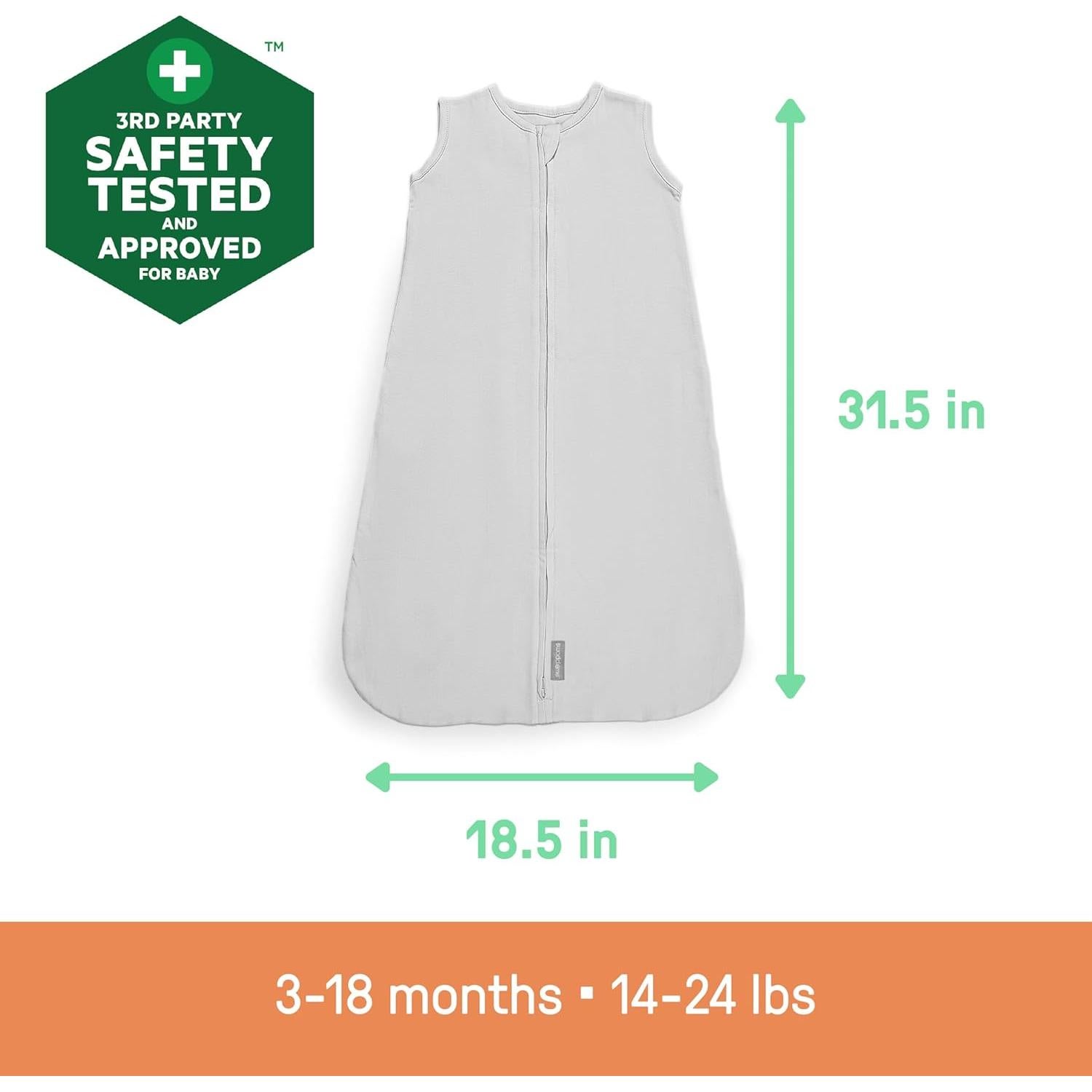 Saco de Sueño Ingenuity 3-18 Meses 100% Algodón 1.0 TOG