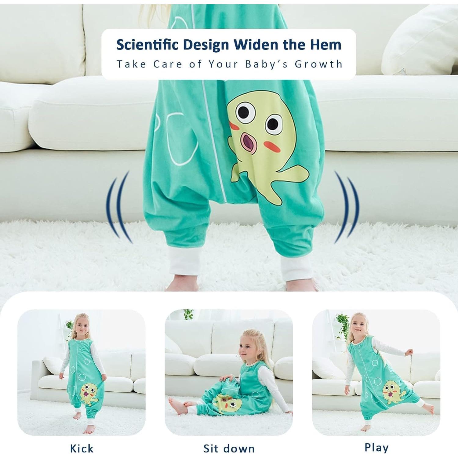 Saco de Dormir MICHLEY para Niños 5-6T Verde Sin Mangas