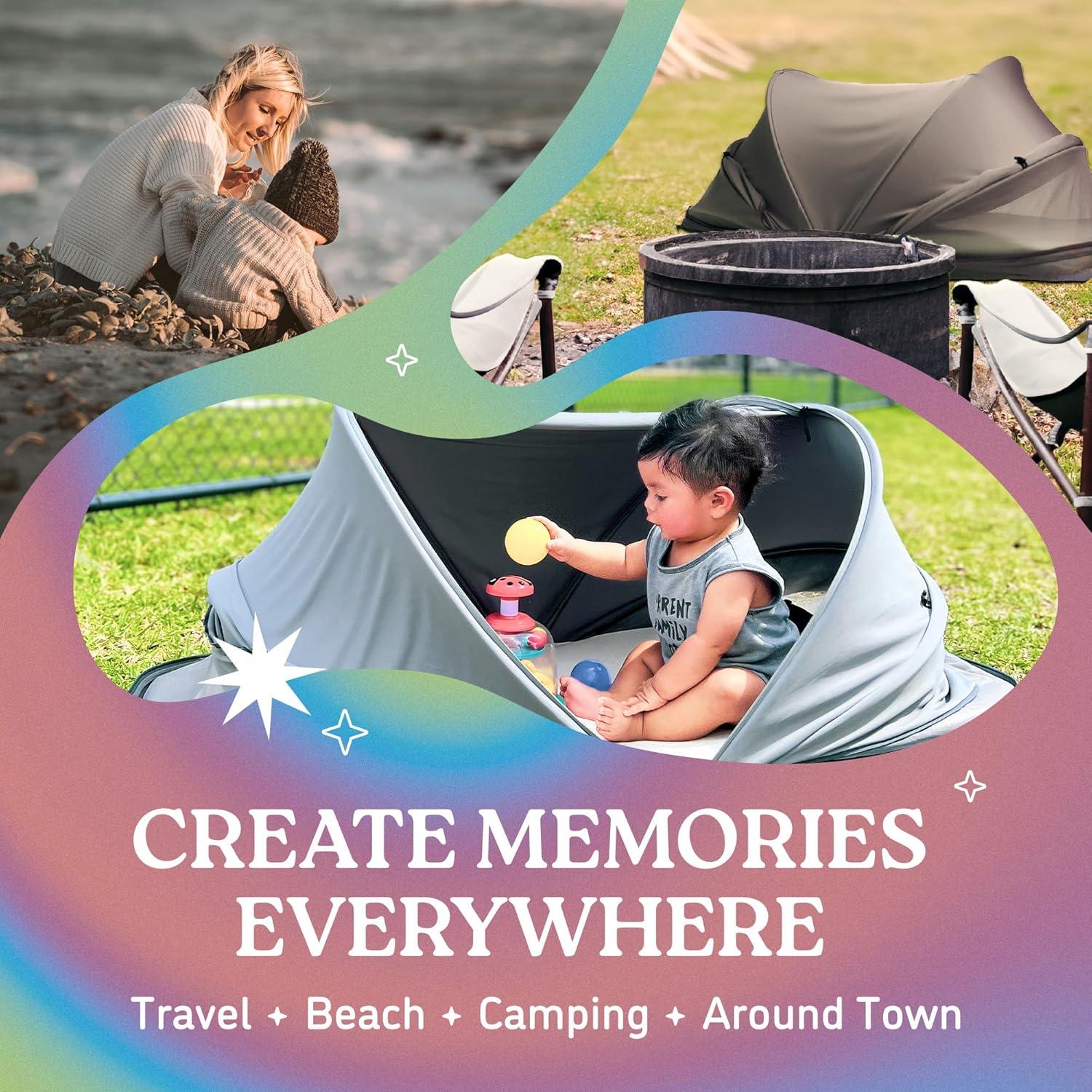 Cuna de viaje portátil Kalencom Myown-Space con colchón 3.81 cm