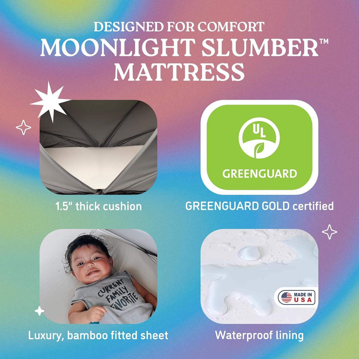 Cuna de viaje portátil Kalencom Myown-Space con colchón 3.81 cm