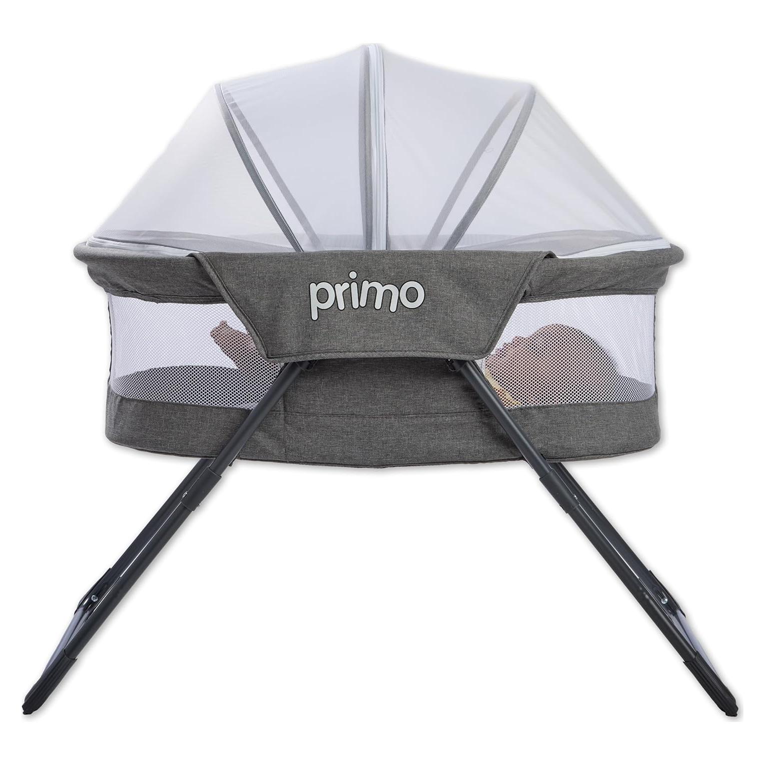 Cuna de viaje plegable Primo Deluxe Cocoon - Gris claro