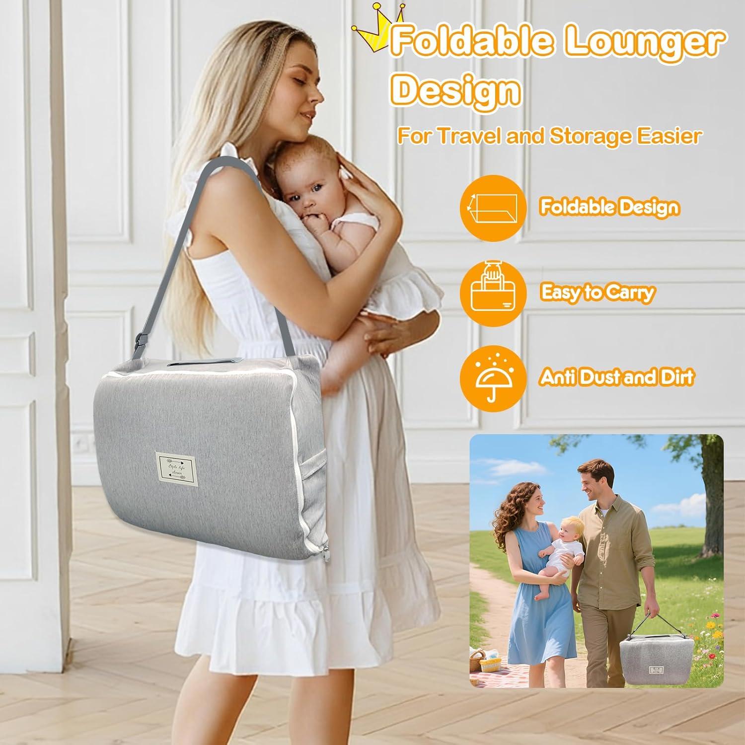 Cuna para Bebés SUPRBIRD Gris Corona, Algodón Suave, 0-24 Meses