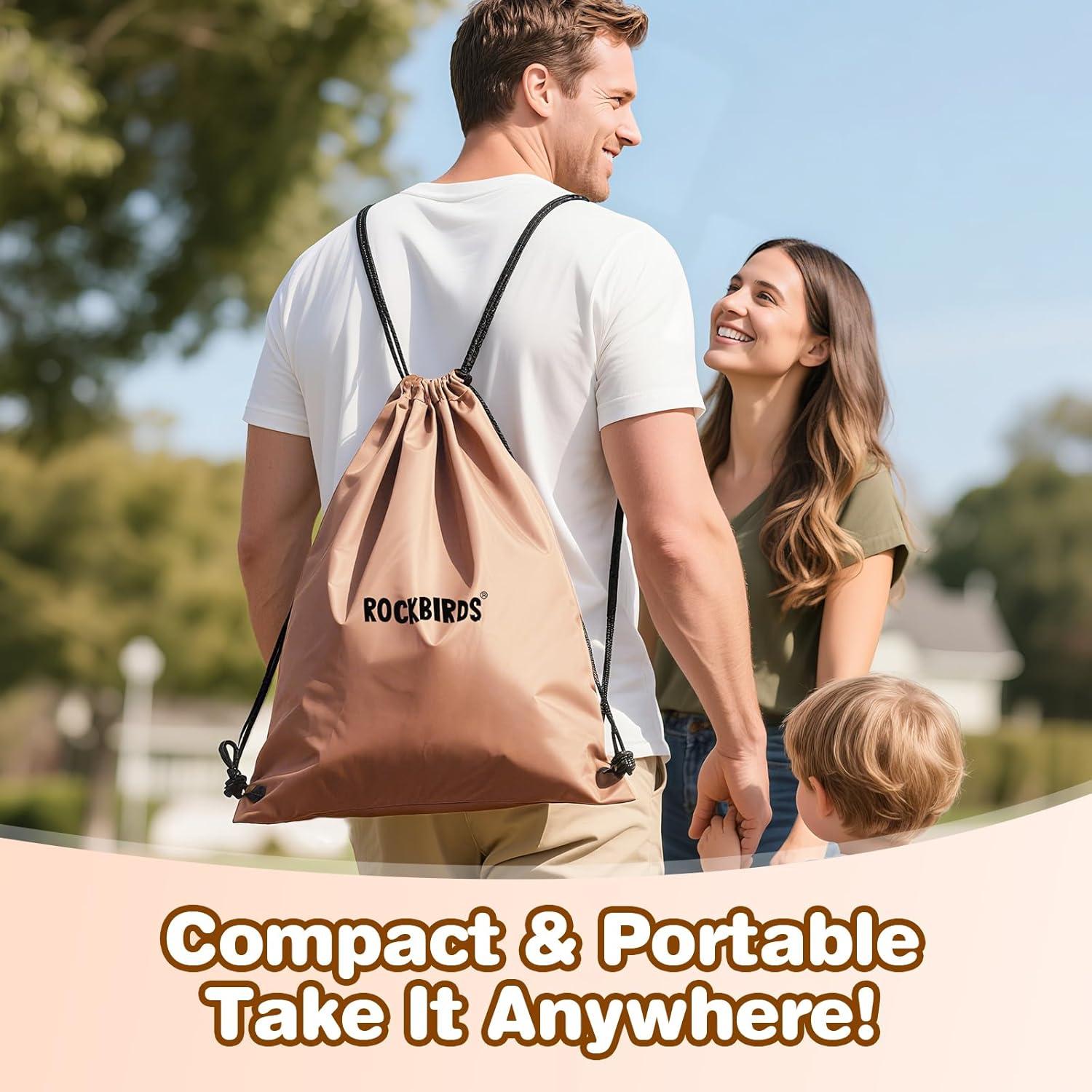 Cama de viaje inflable para niños ROCKBIRDS - Diseño de oso