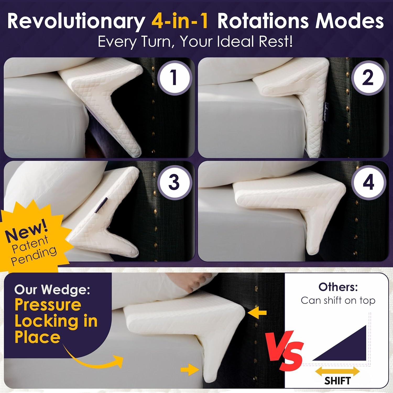 Cojín en Cuña XetraDesign Reina 60 cm Blanco 4 en 1