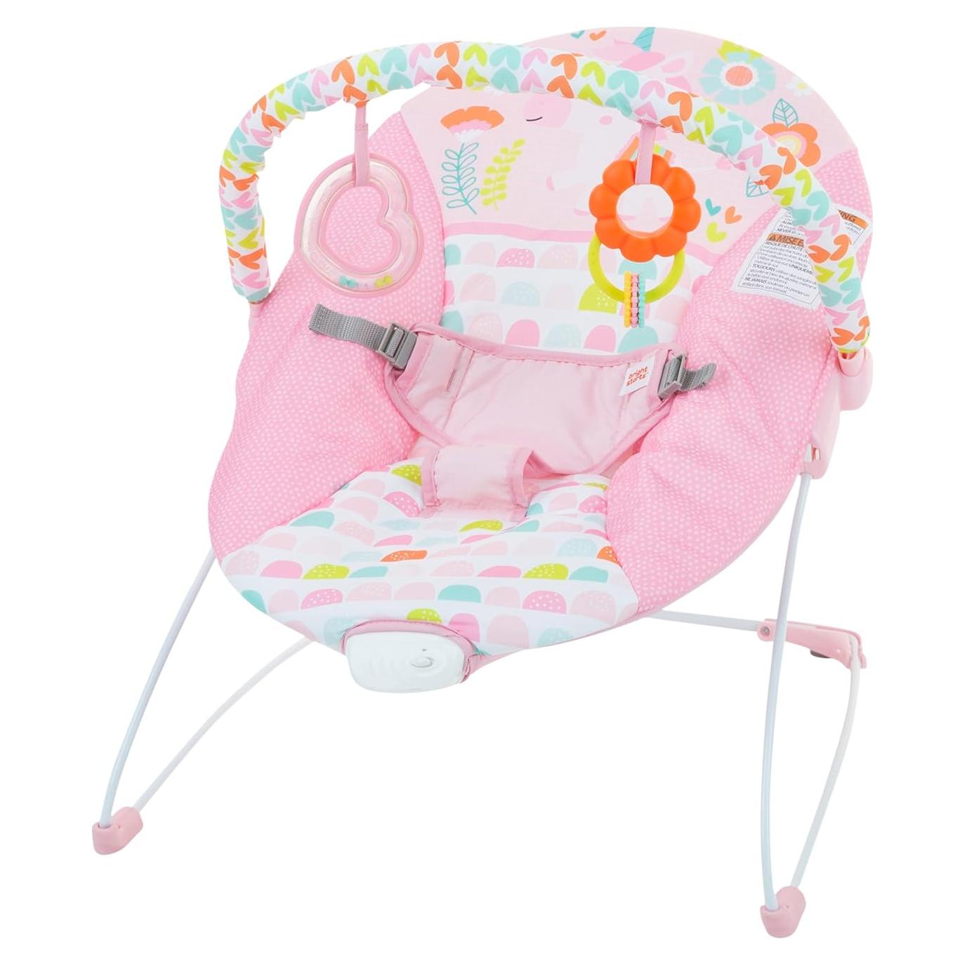 Asiento de rebote para bebés Bright Starts Unicornio Rosa 0-9 kg
