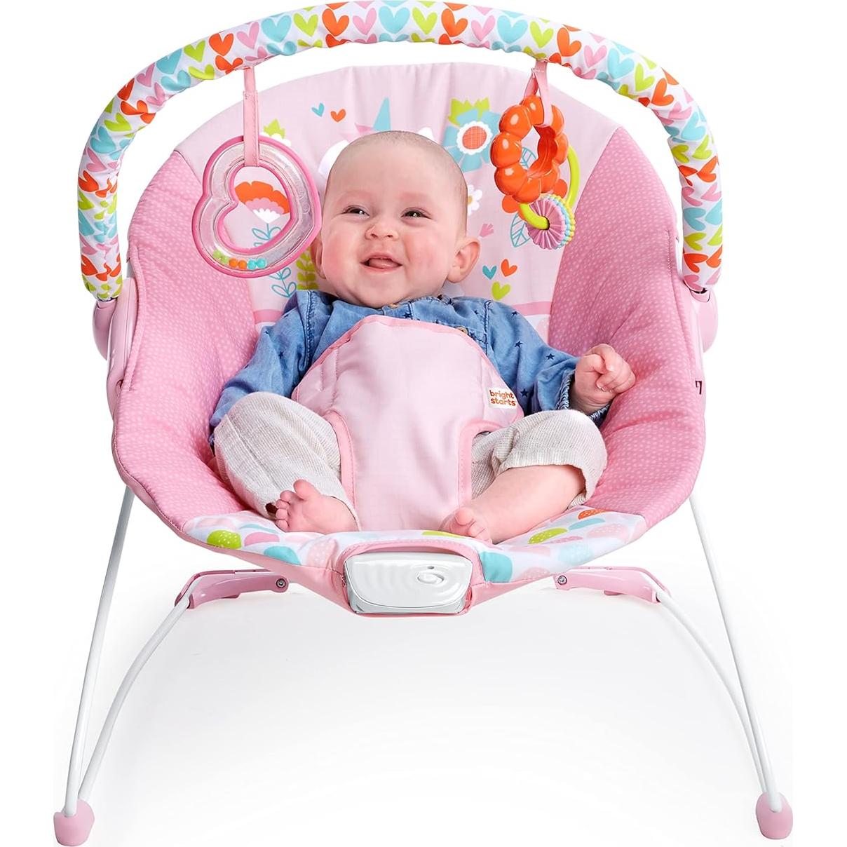 Asiento de rebote para bebés Bright Starts Unicornio Rosa 0-9 kg
