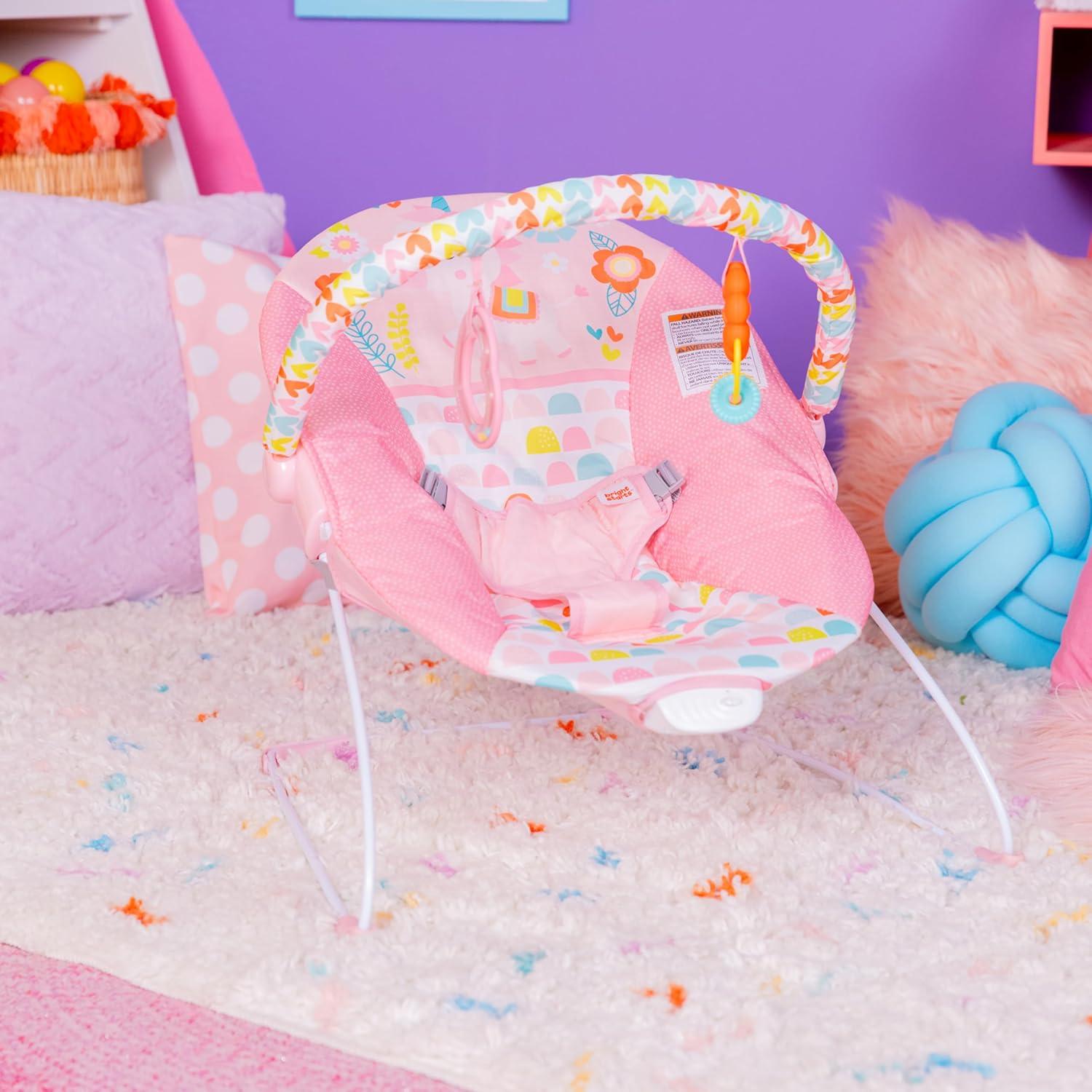 Asiento de rebote para bebés Bright Starts Unicornio Rosa 0-9 kg