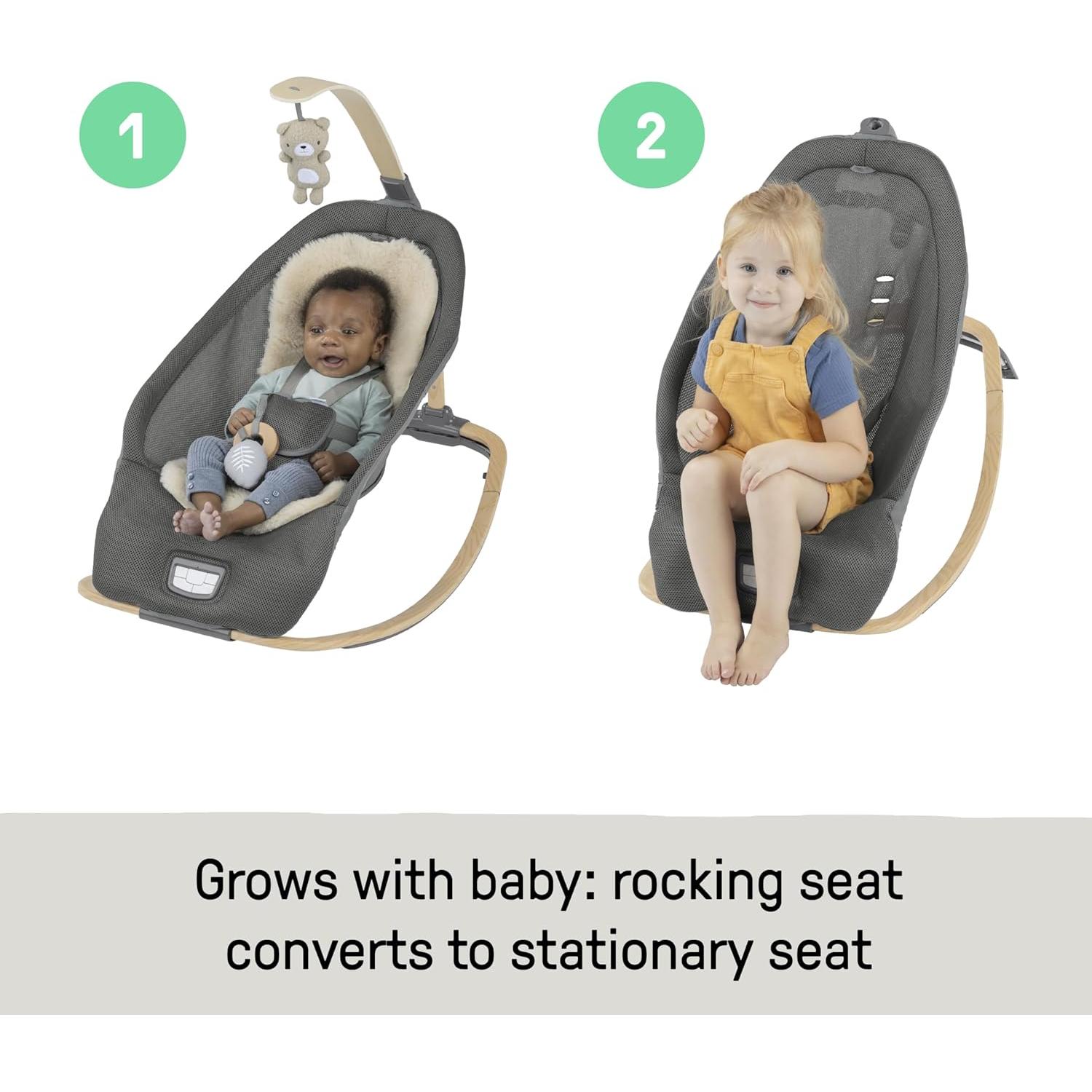 Asiento Balanceador 2-en-1 Ingenuidad Cada Temporada - Gris