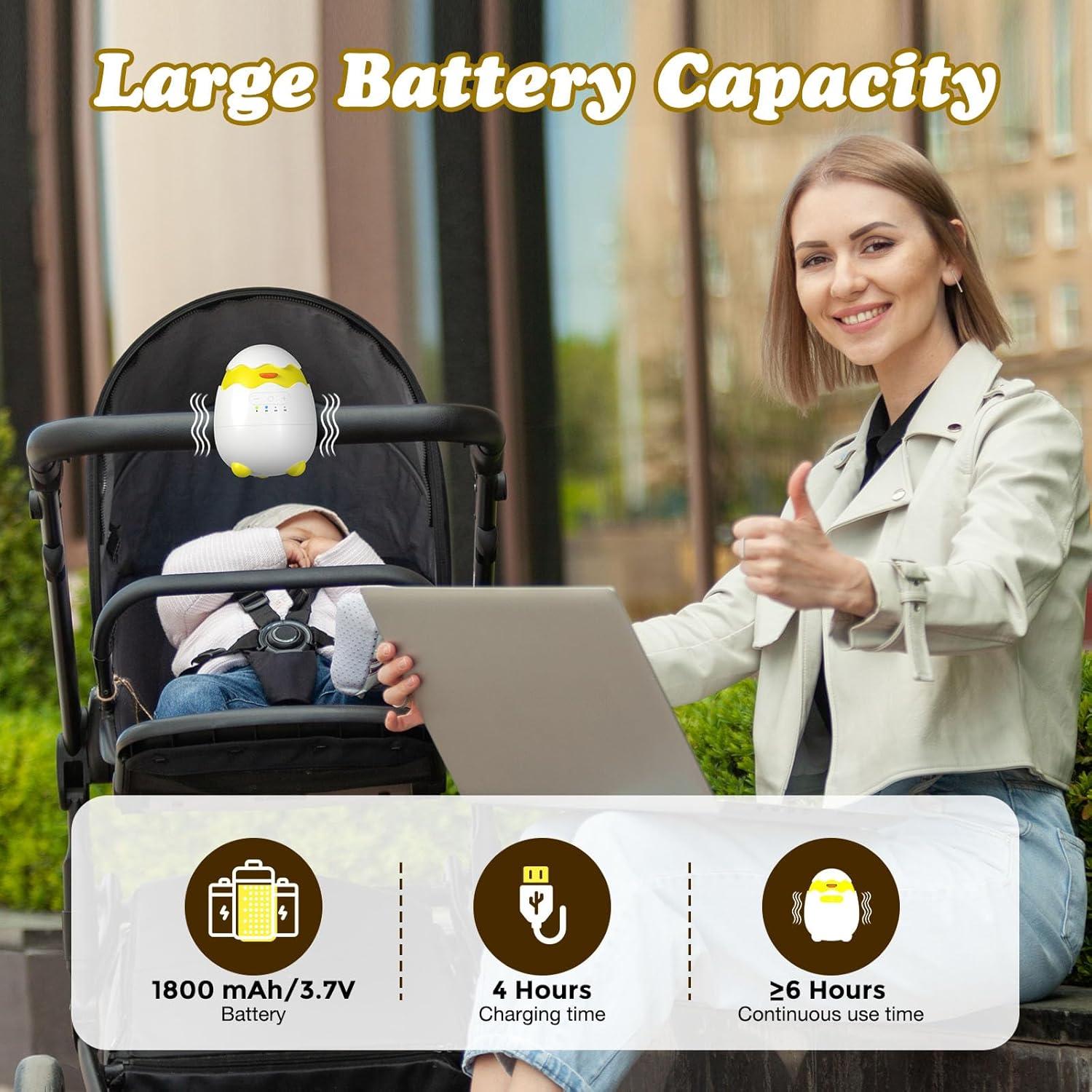 Mecedor Recargable para Bebés - 5 Velocidades y Temporizador