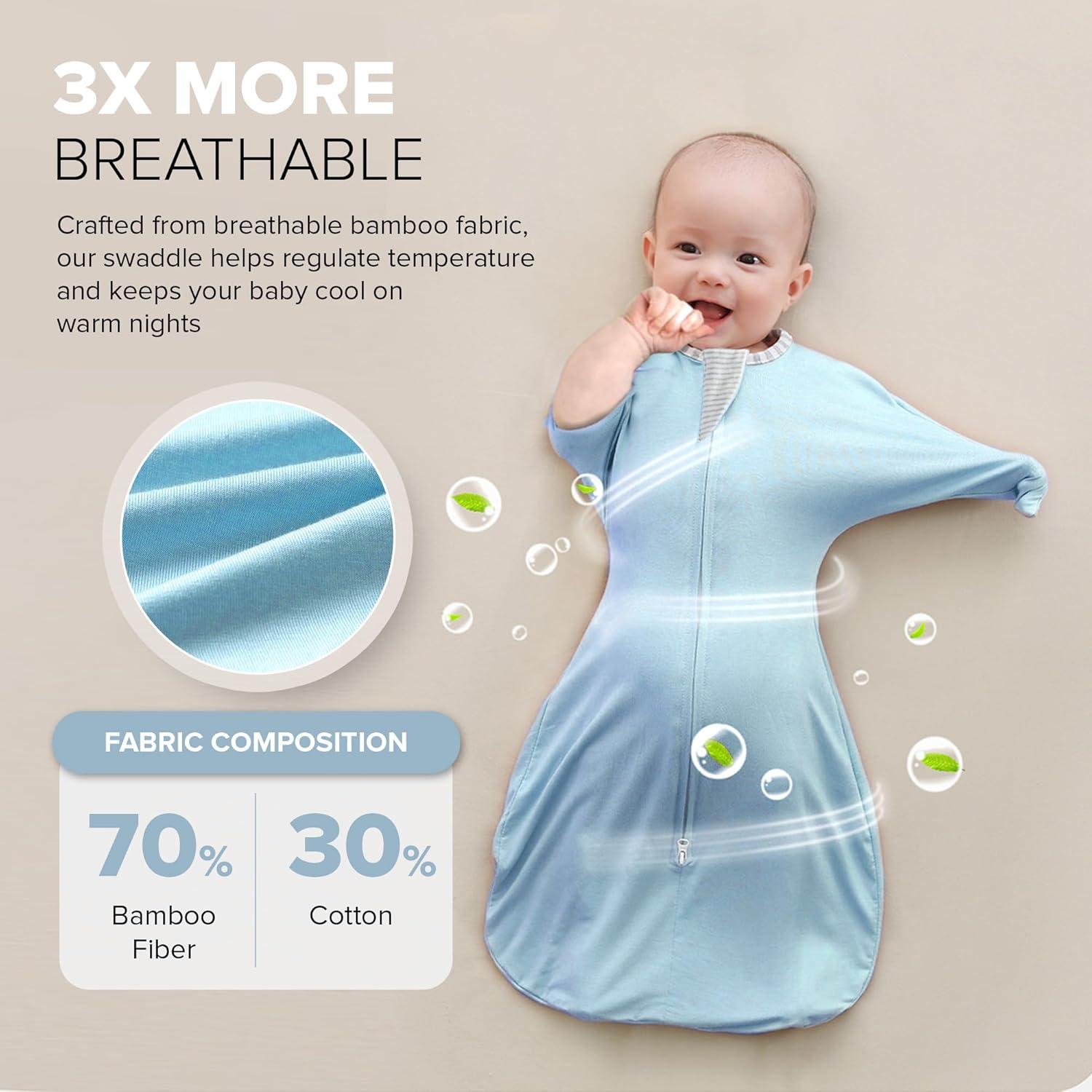 Saco de Sueño para Bebés Momobloom 0-3 meses Crema Miel