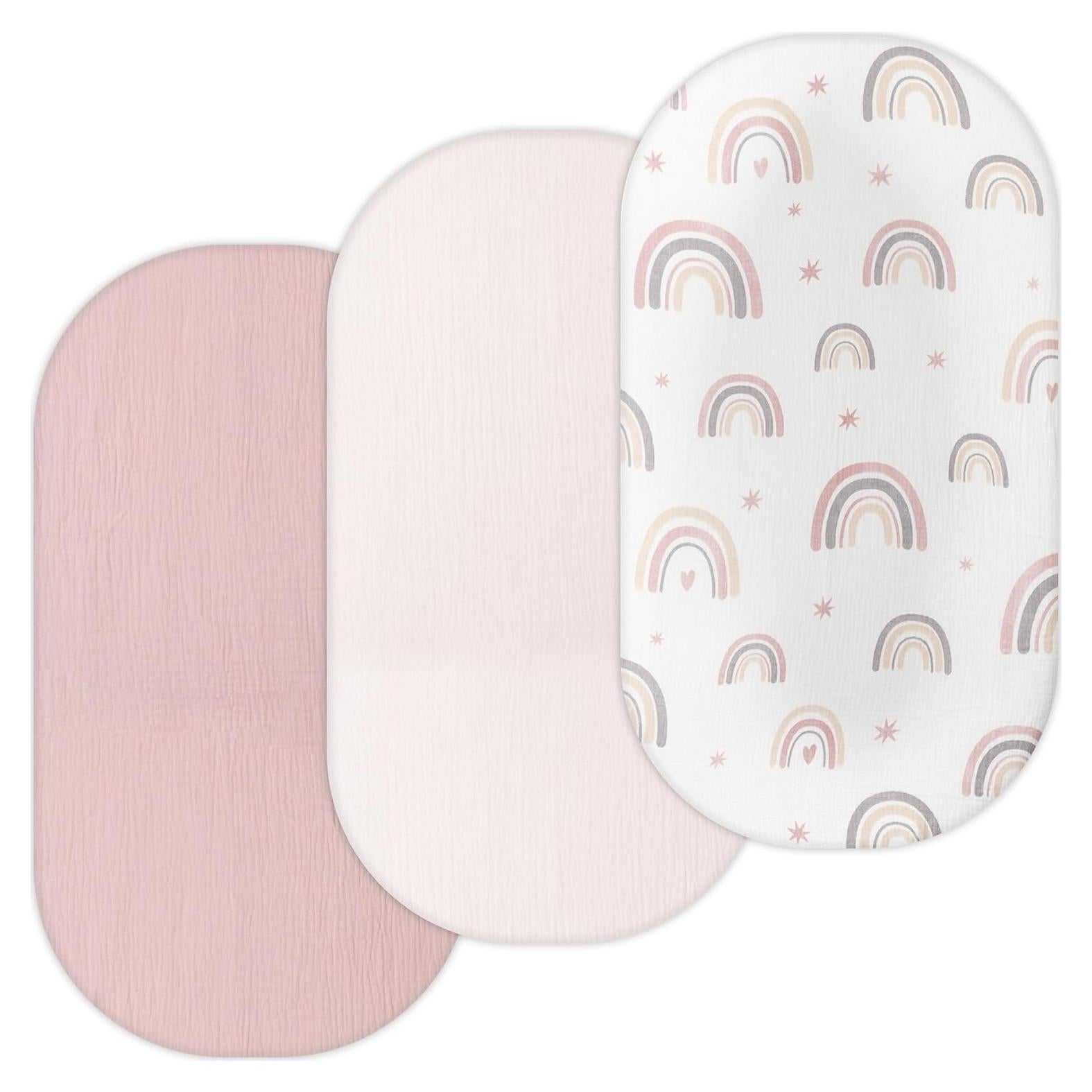 Sábanas de Muselina Tansy Panda para Cuna 81x41 cm Rosa