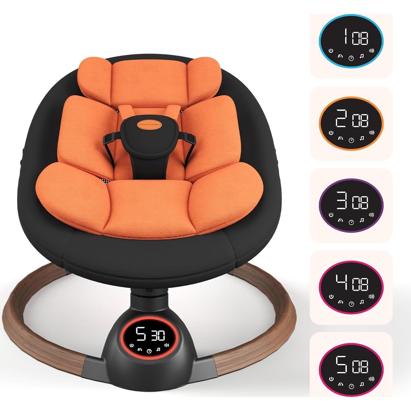 Columpio Eléctrico para Bebés Monniebaby con Bluetooth 5 Velocidades