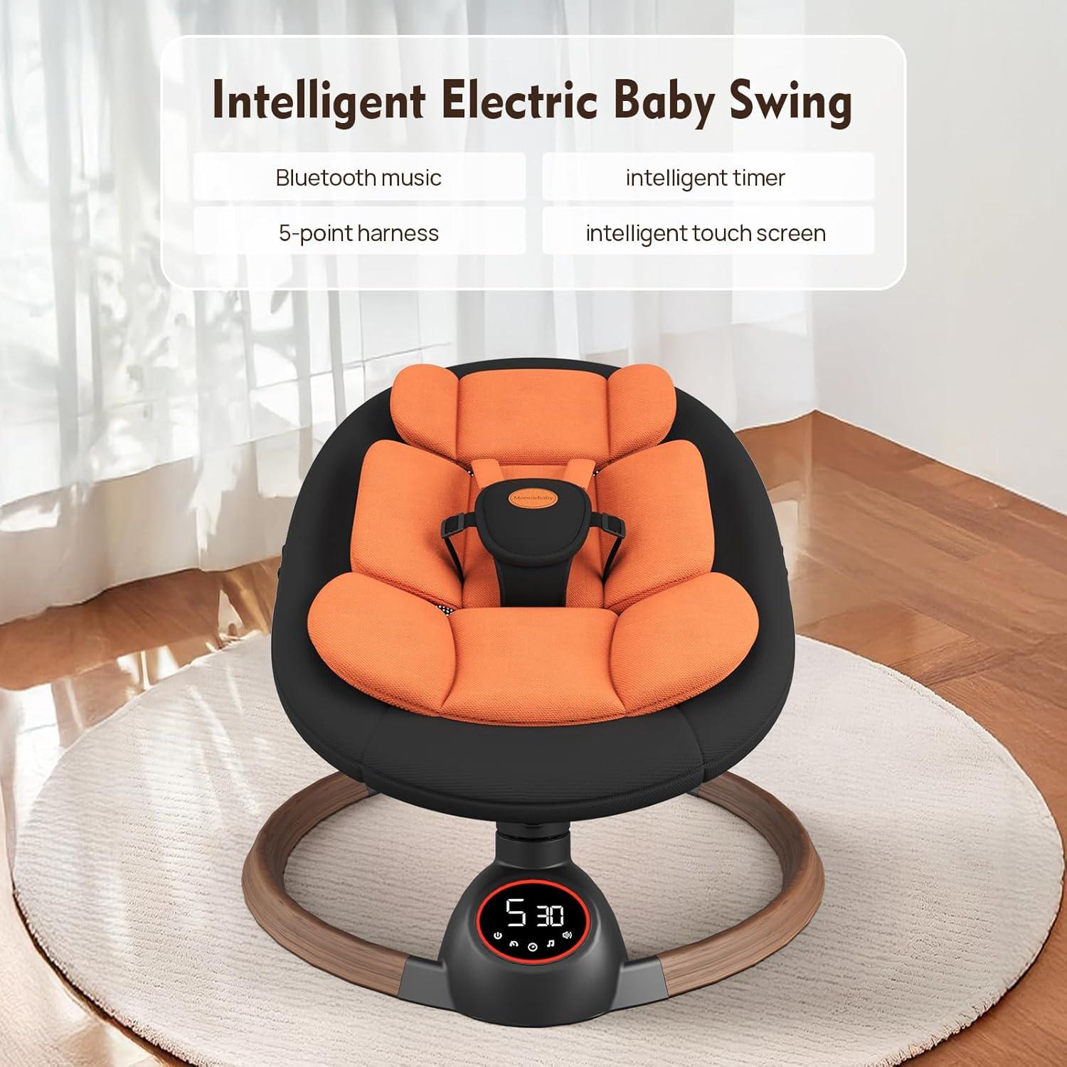 Columpio Eléctrico para Bebés Monniebaby con Bluetooth 5 Velocidades