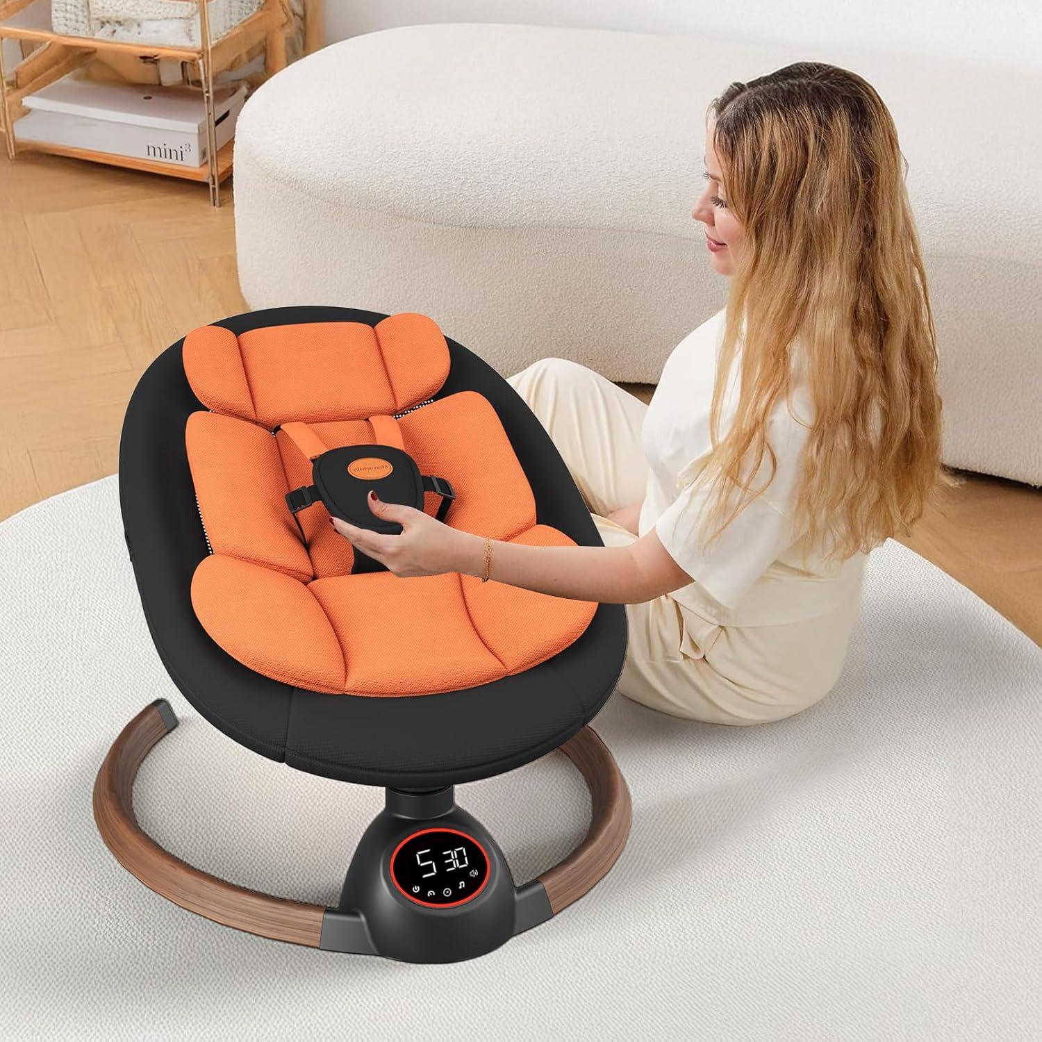 Columpio Eléctrico para Bebés Monniebaby con Bluetooth 5 Velocidades