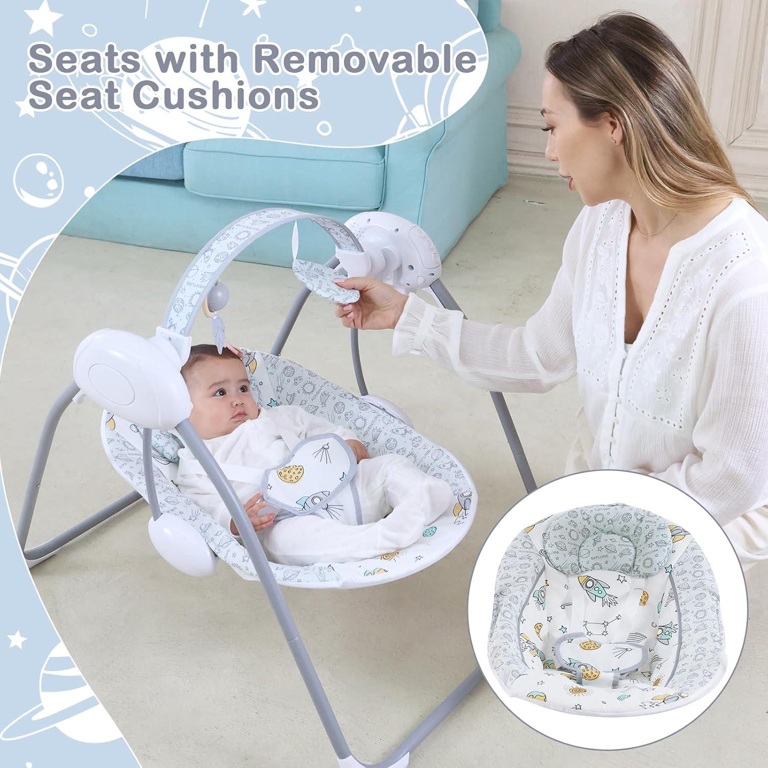 Columpio para Bebé Otrolepota Plegable con Música 0-9 Meses