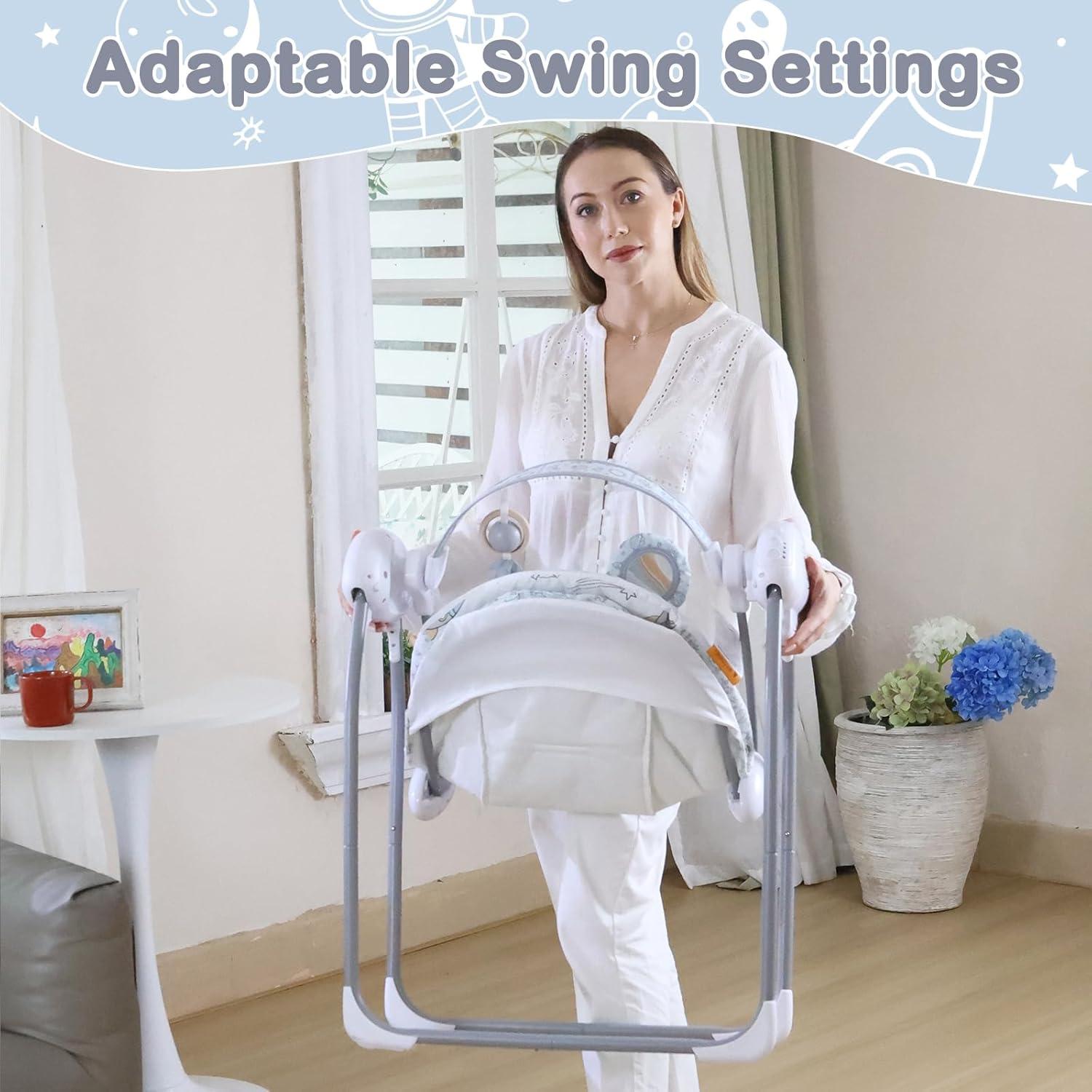 Columpio para Bebé Otrolepota Plegable con Música 0-9 Meses