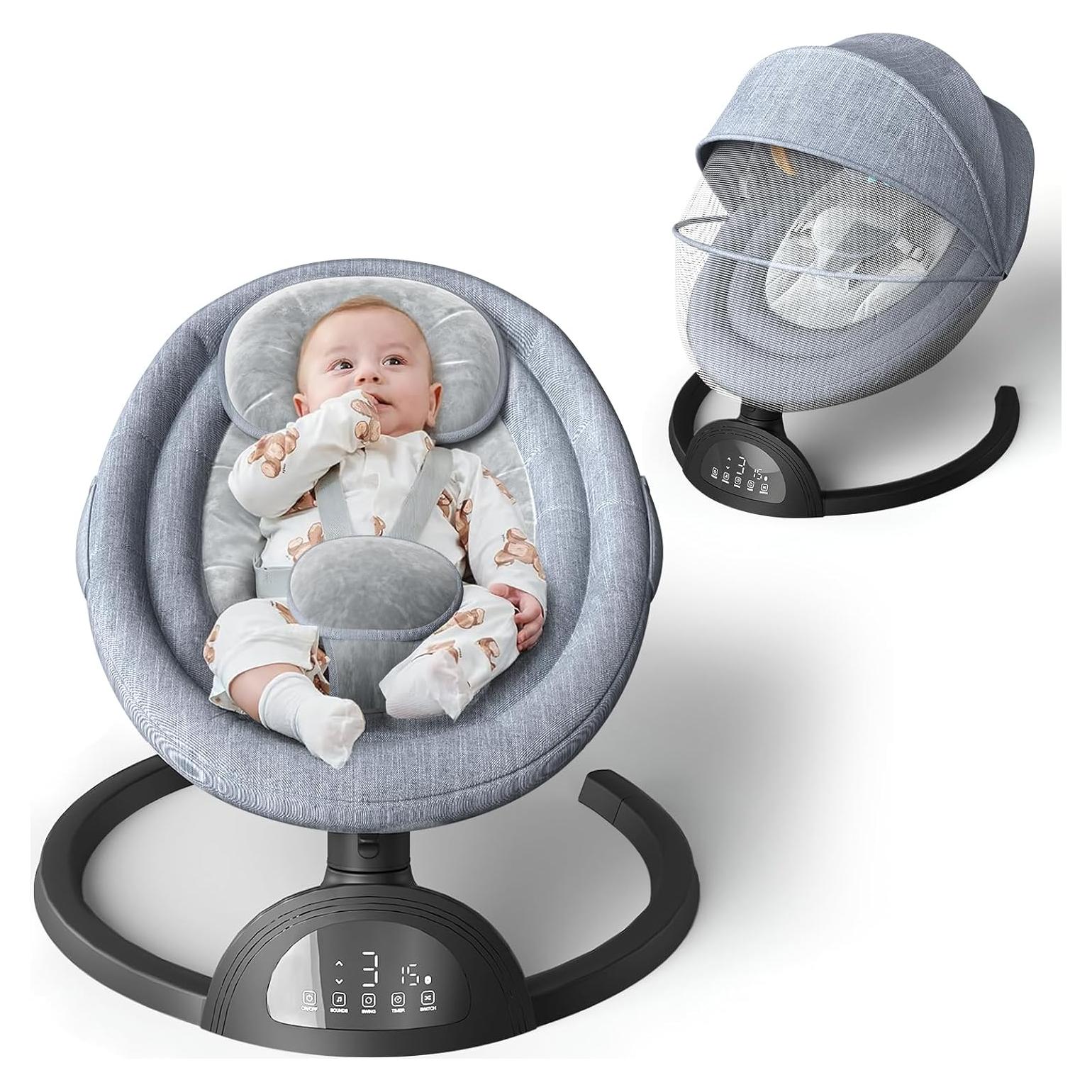 Hamaca Portátil para Bebés Monniebaby con Bluetooth y 5 Modos
