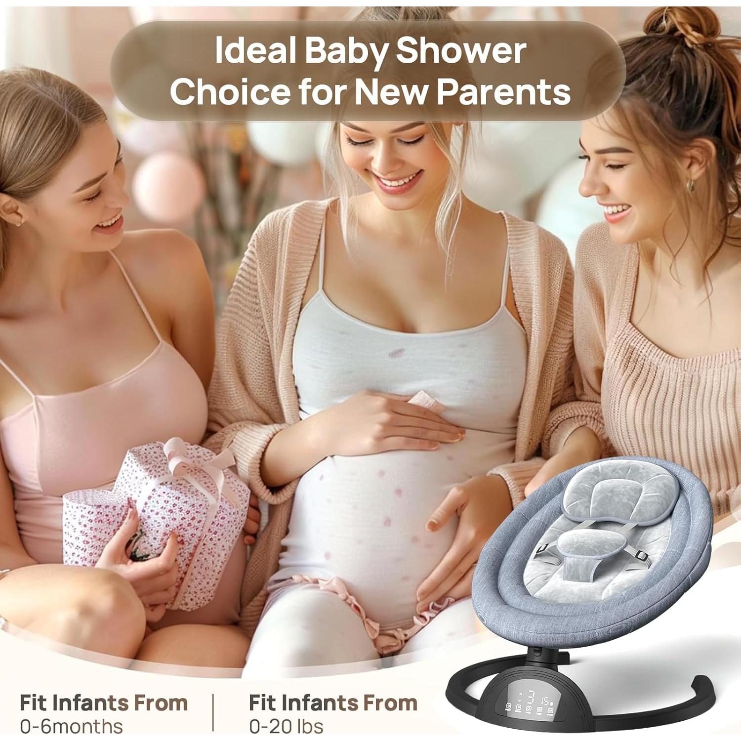 Hamaca Portátil para Bebés Monniebaby con Bluetooth y 5 Modos