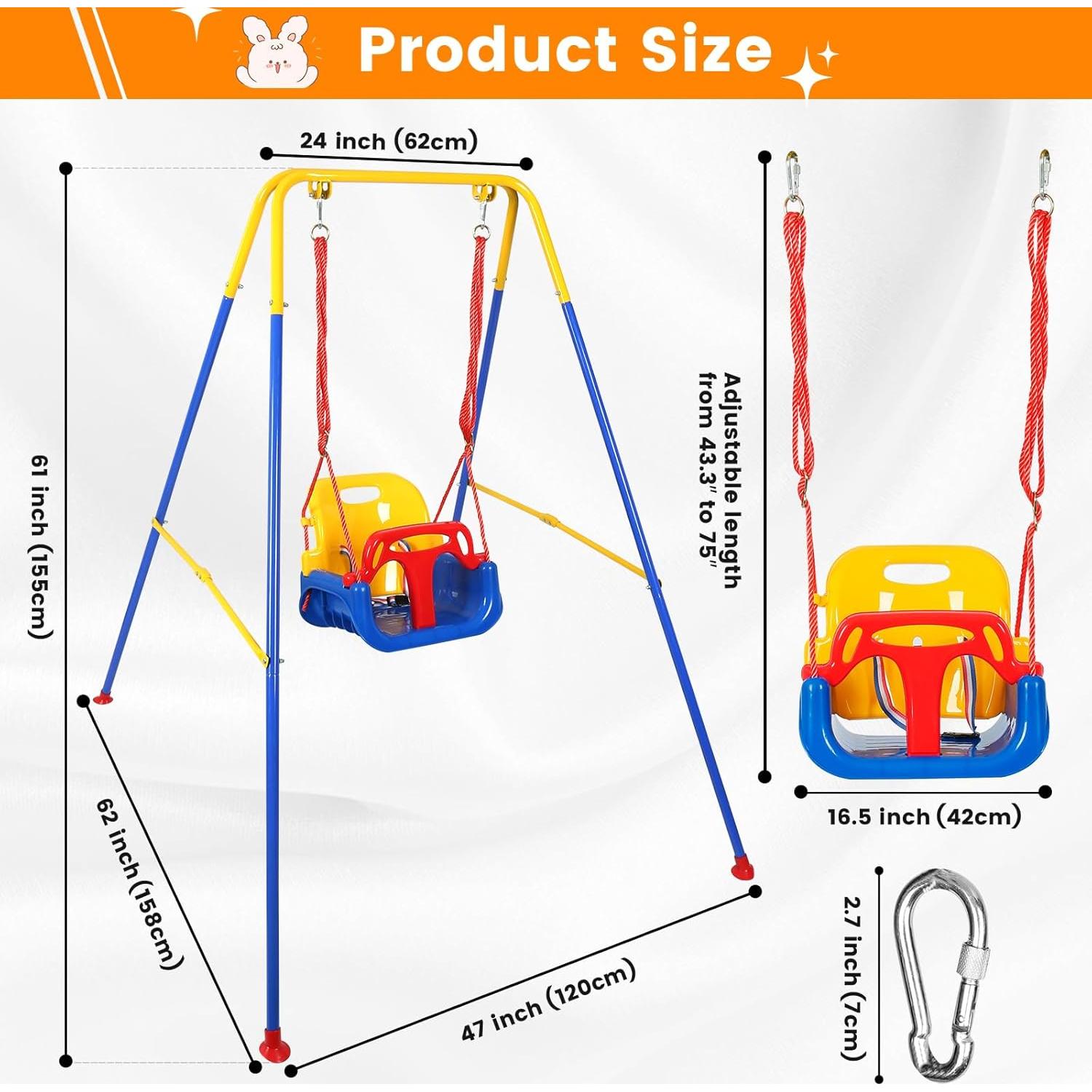 Columpio 3 en 1 Rormcheny para Bebés y Niños Pequeños