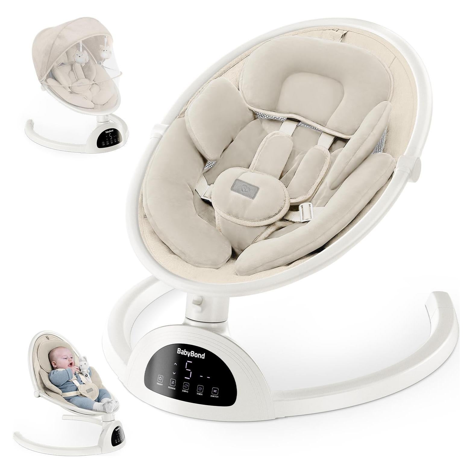 Columpio BabyBond para Bebés con Bluetooth y Control Remoto