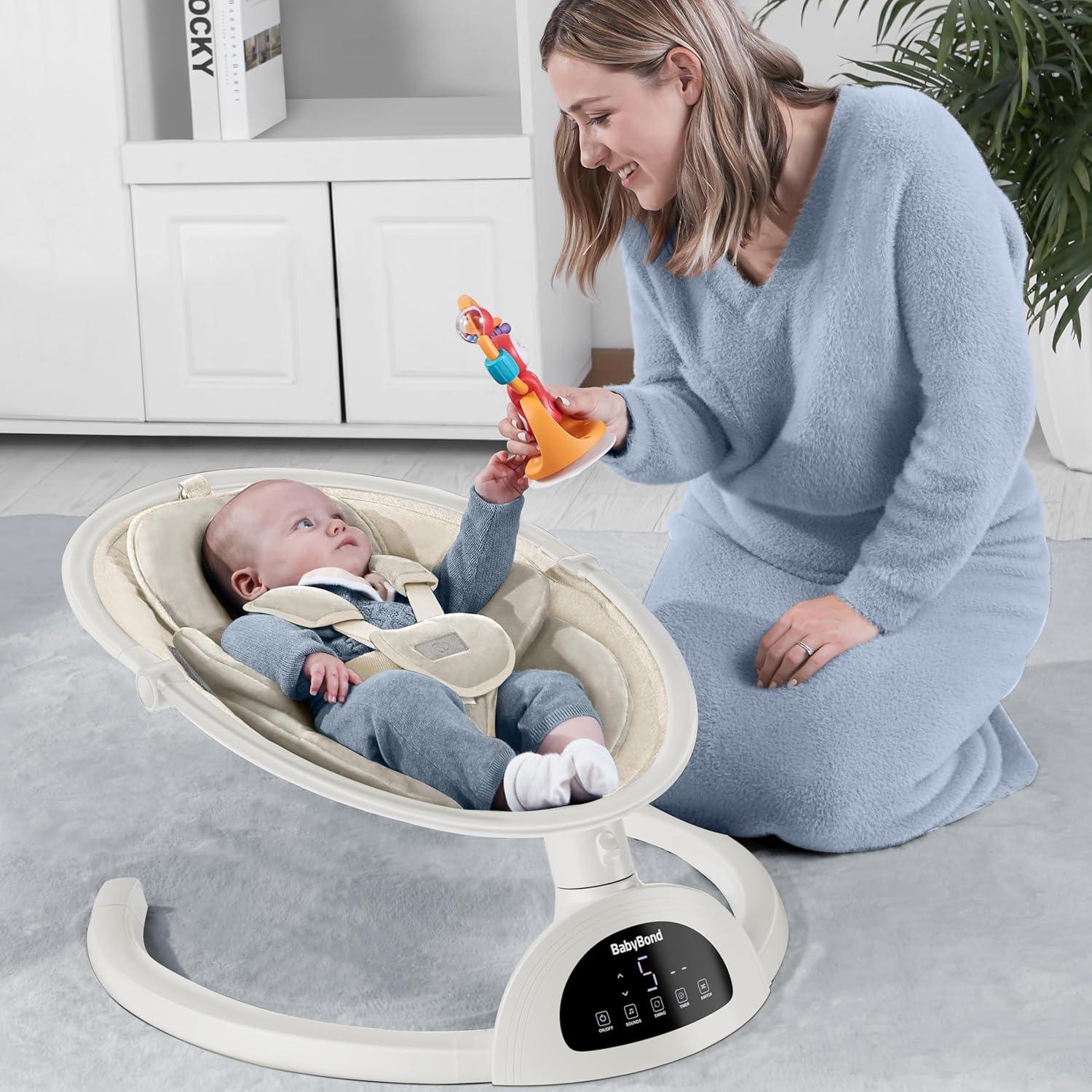 Columpio BabyBond para Bebés con Bluetooth y Control Remoto