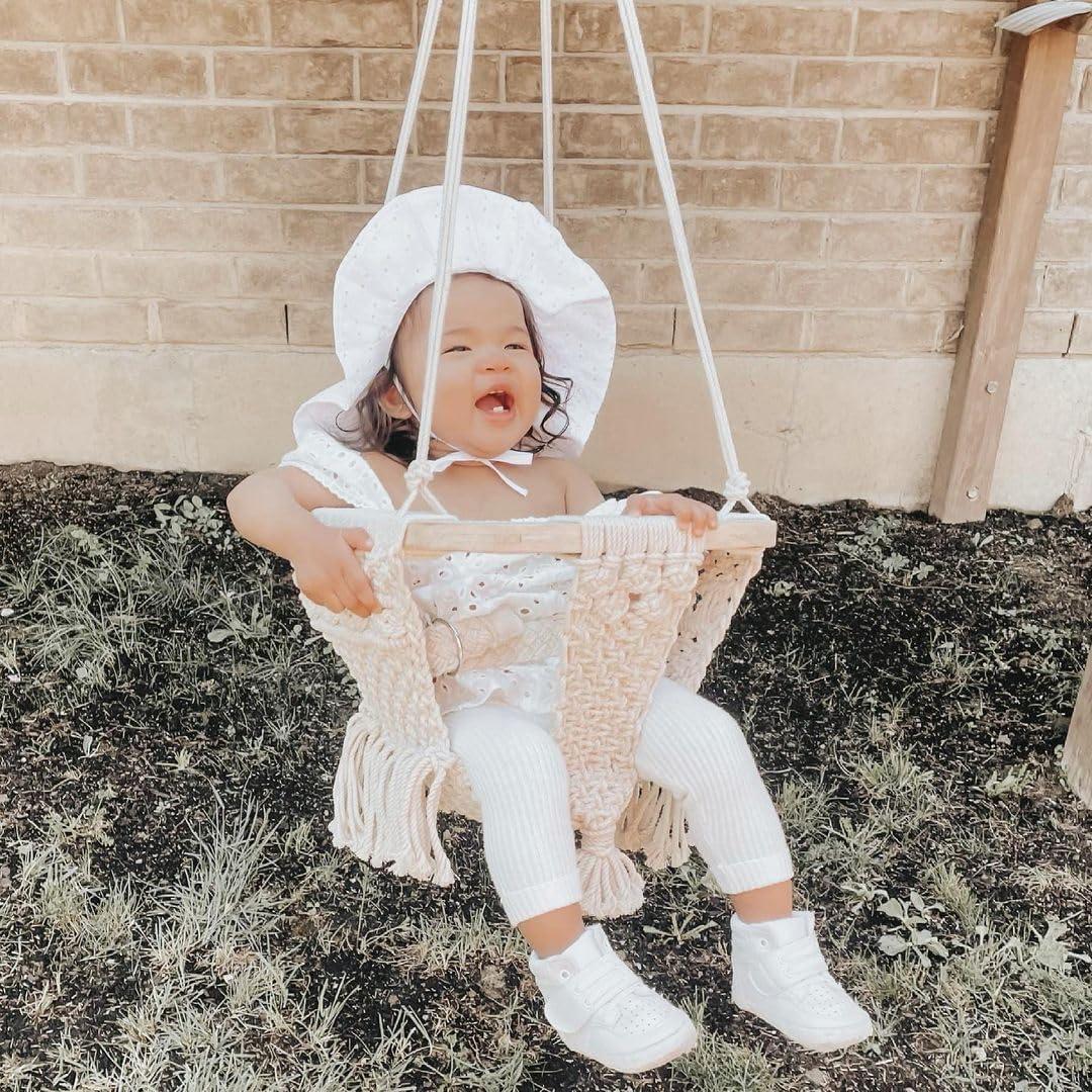 Hamaca Boho para Bebés SN Handicrafts Hecha a Mano 100% Algodón