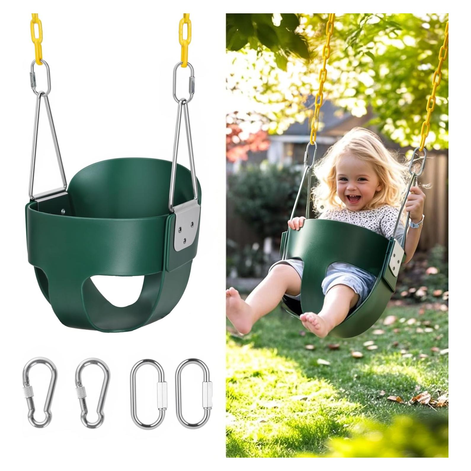 Columpio de Cubo Little Dove Verde con Respaldo Alto 99.79 kg