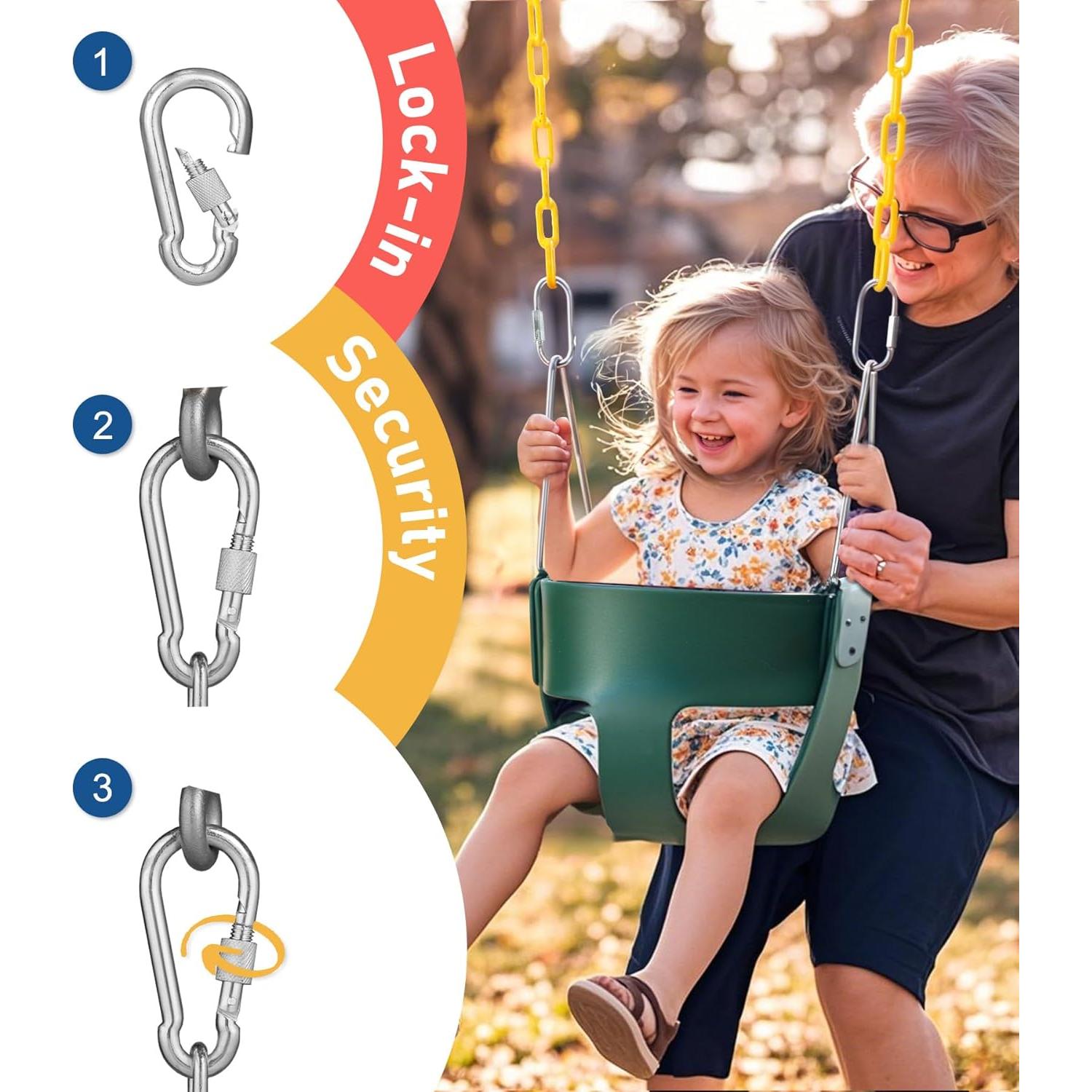 Columpio de Cubo Little Dove Verde con Respaldo Alto 99.79 kg