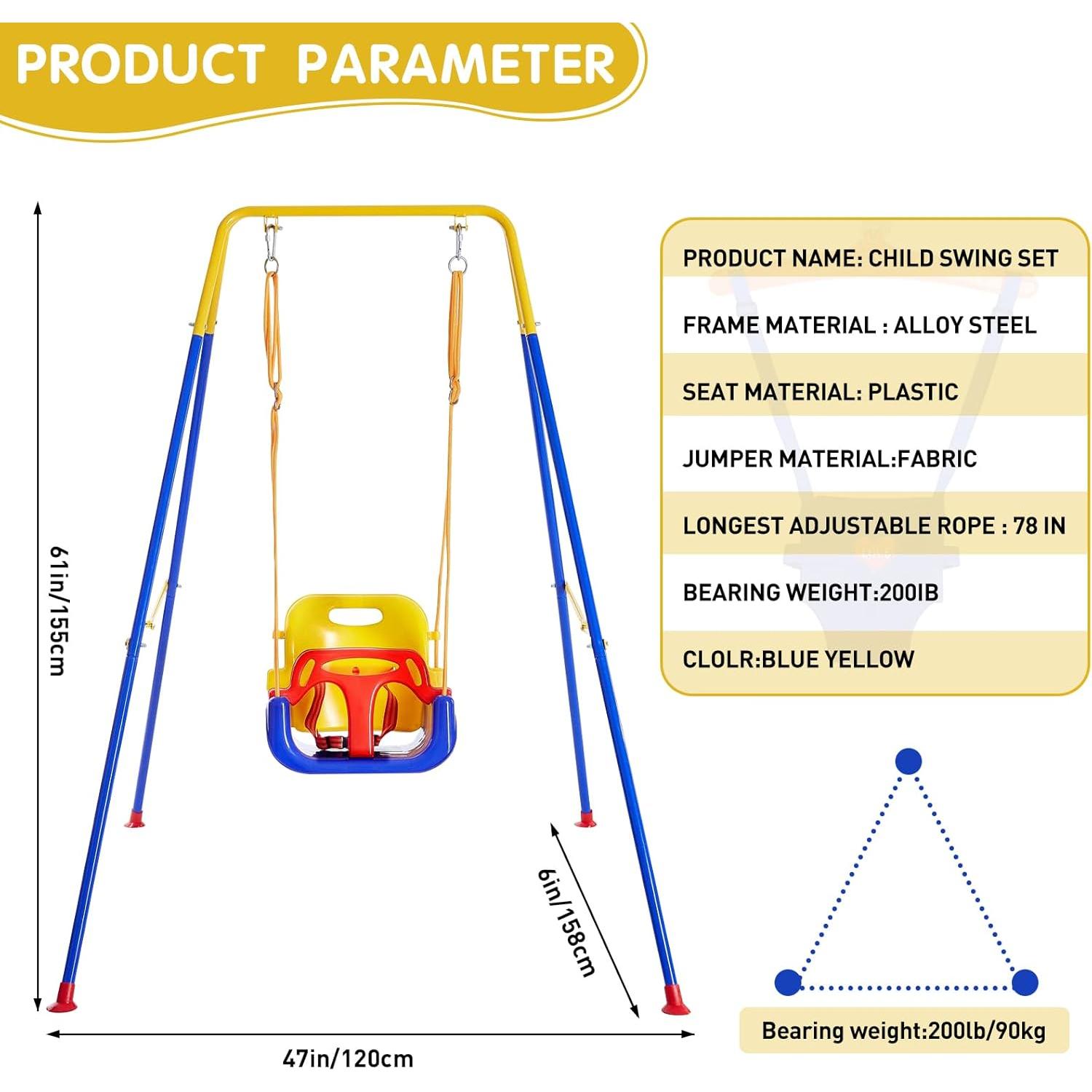Set de columpio 3 en 1 Trulpro para niños 6 meses a 10 años