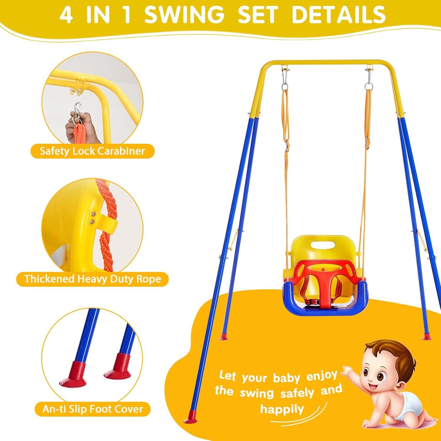 Set de columpio 3 en 1 Trulpro para niños 6 meses a 10 años