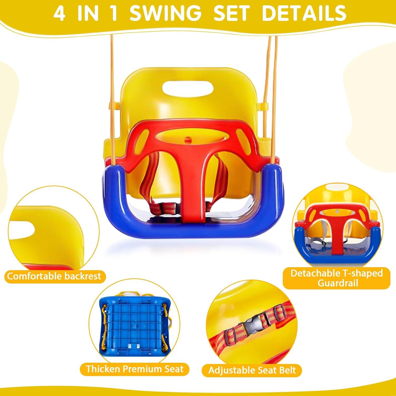 Set de columpio 3 en 1 Trulpro para niños 6 meses a 10 años